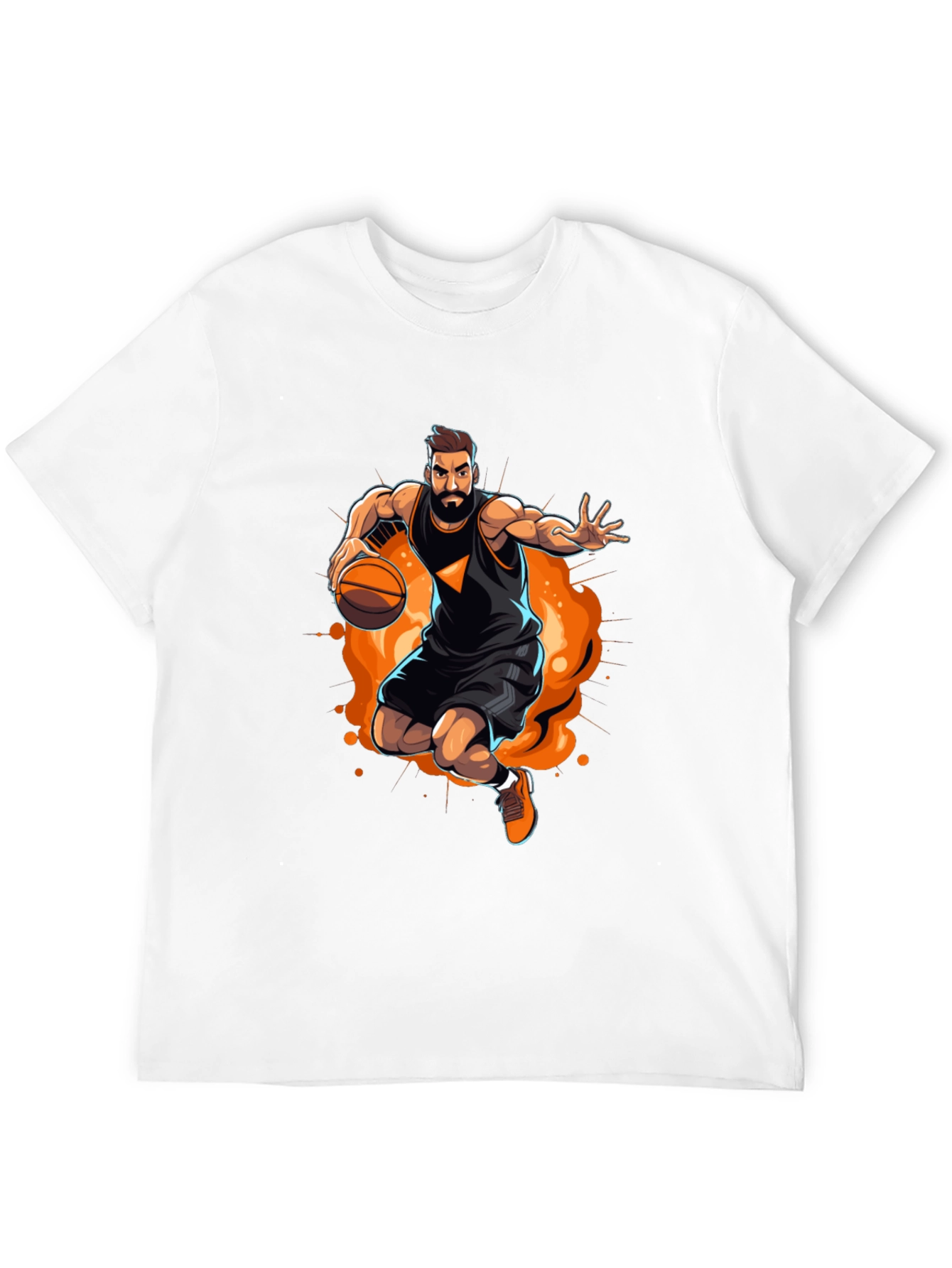 Basketball Player Graphic Black T-Shirt