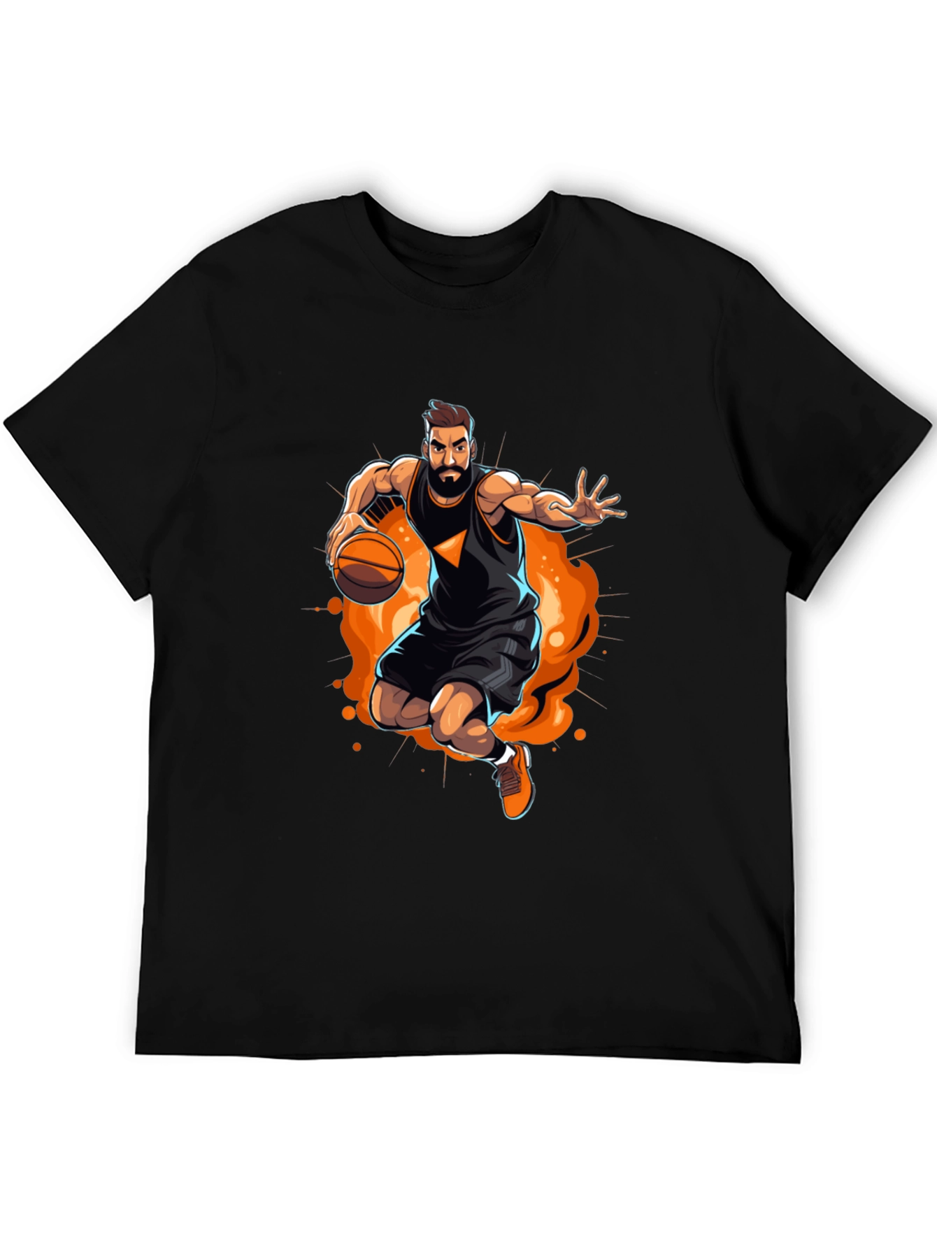 Basketball Player Graphic Black T-Shirt