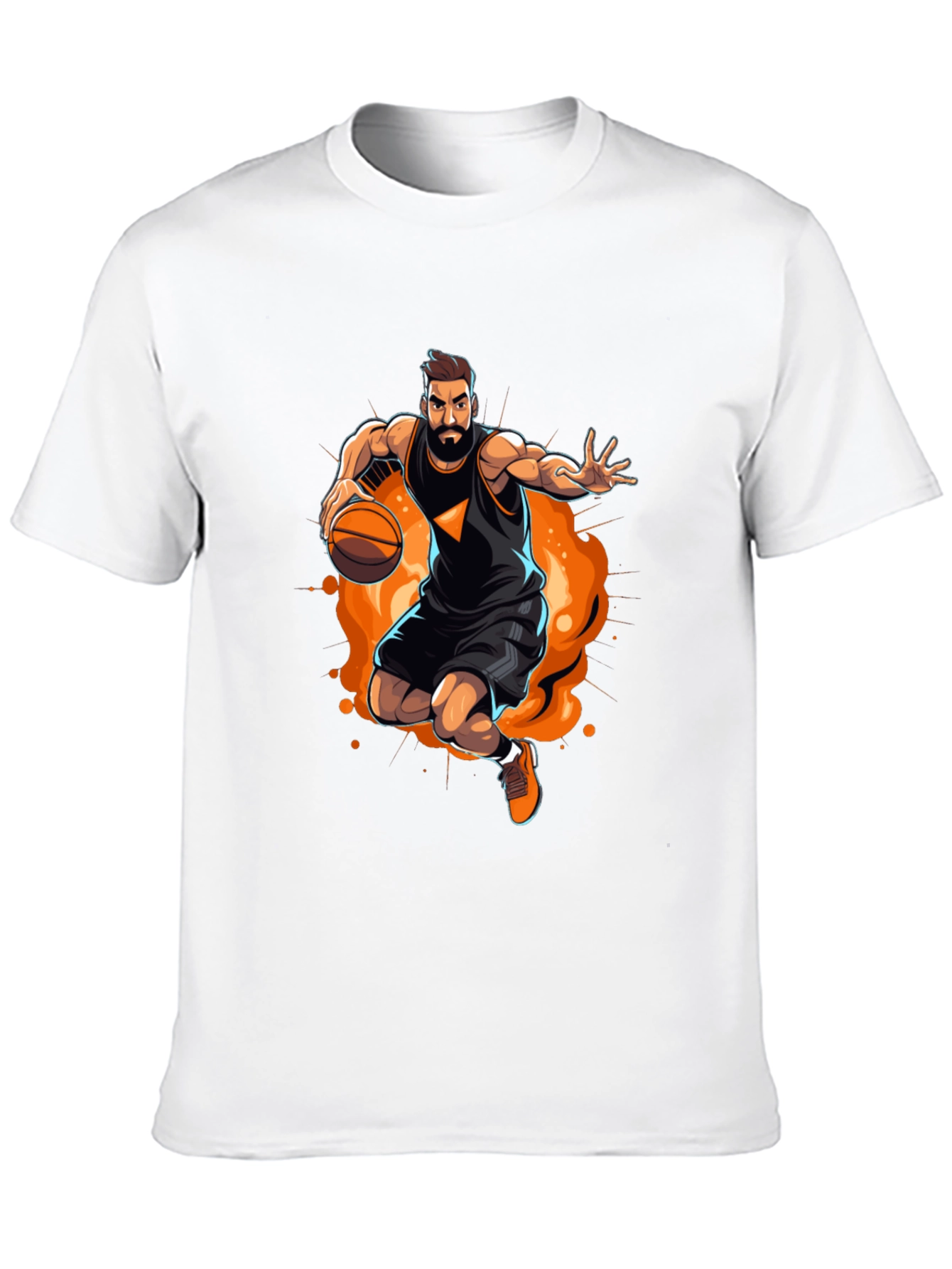 Basketball Player Graphic Black T-Shirt