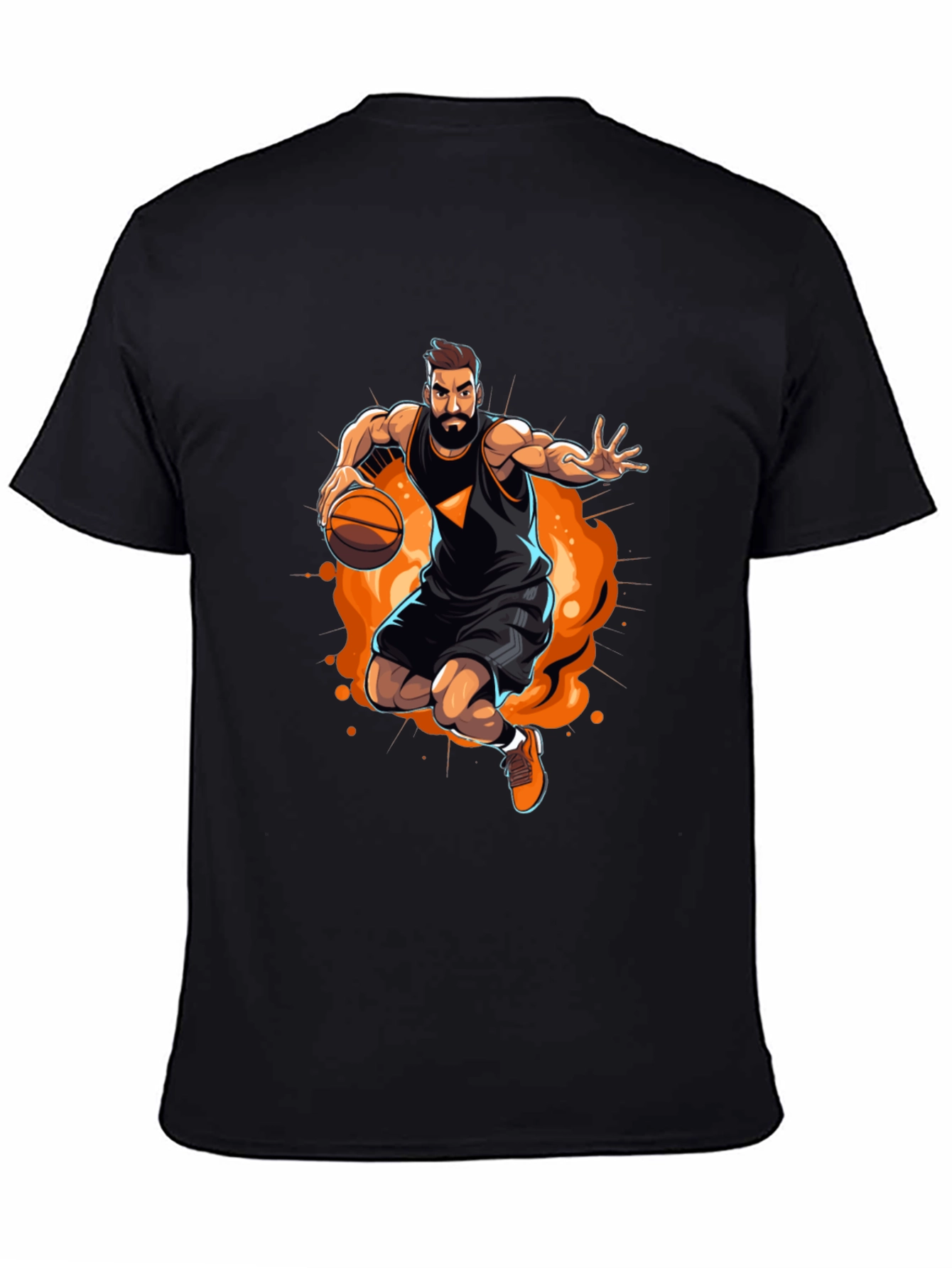 Basketball Player Graphic Black T-Shirt