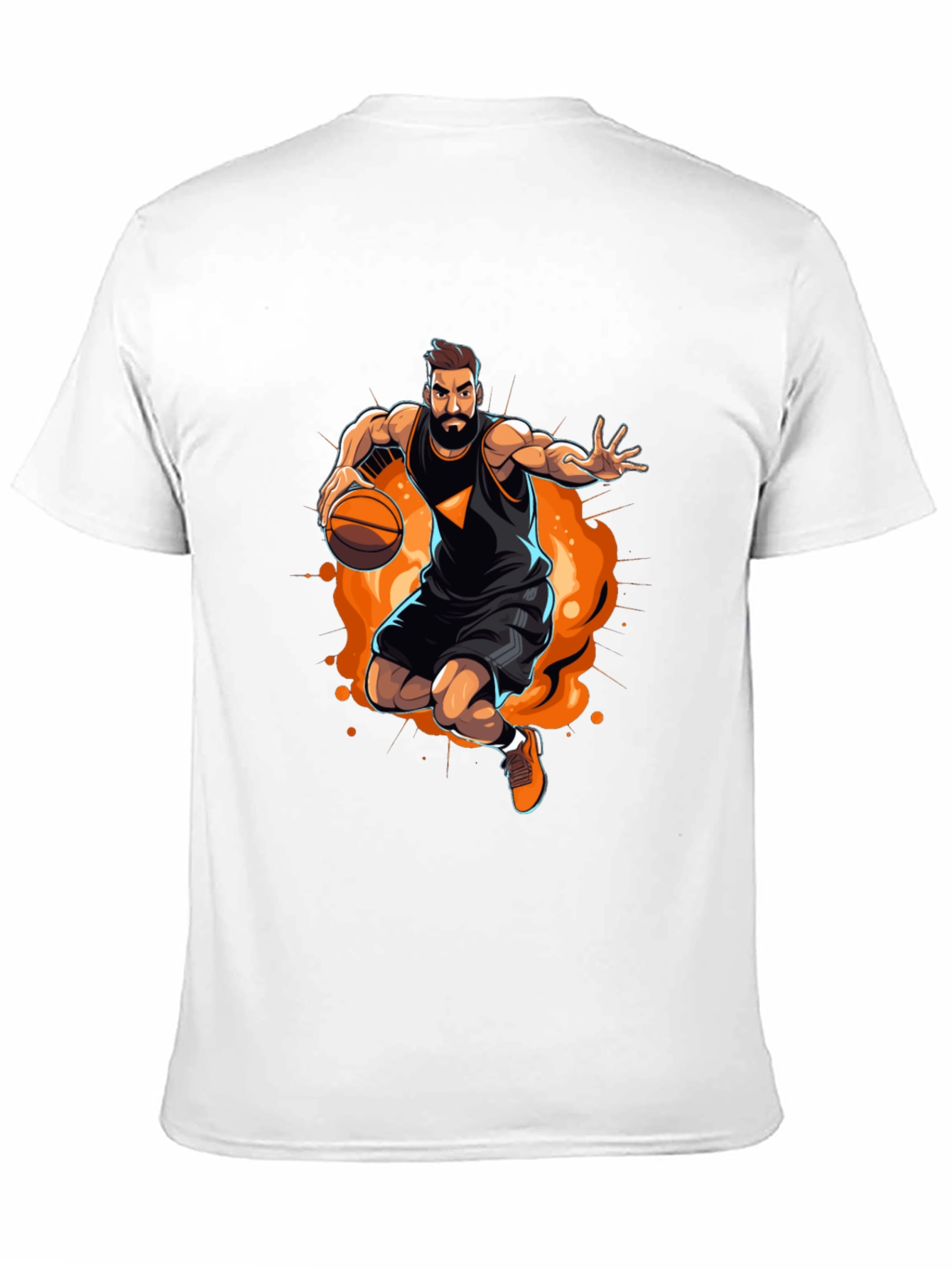 Basketball Player Graphic Black T-Shirt