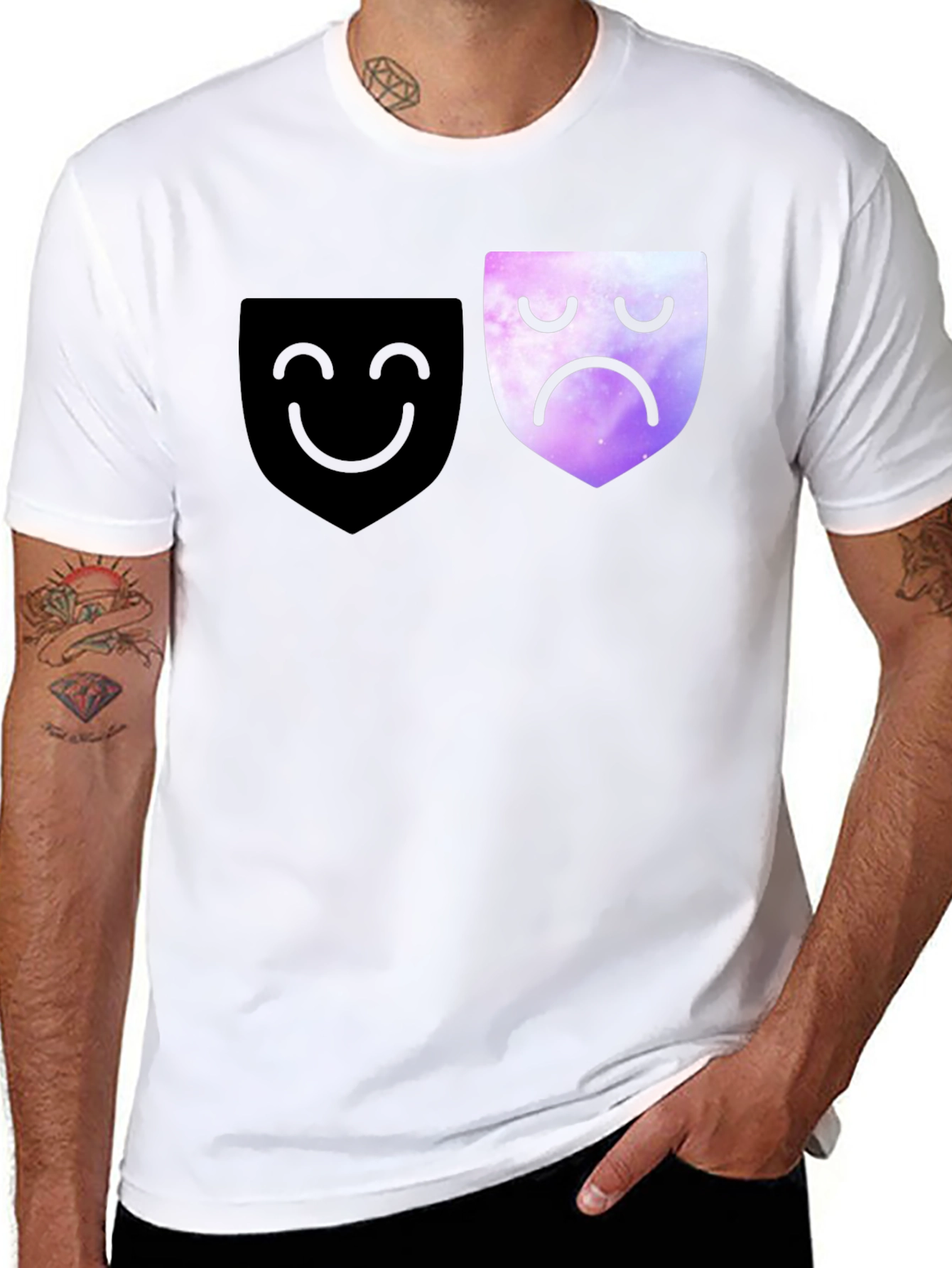 Happy Sad Face Graphic Tee
