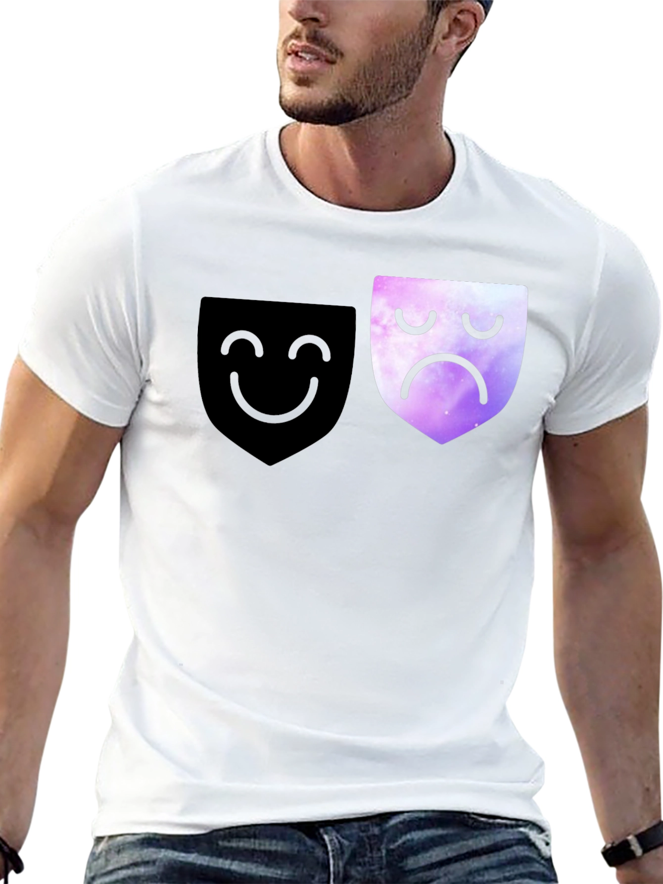 Happy Sad Face Graphic Tee