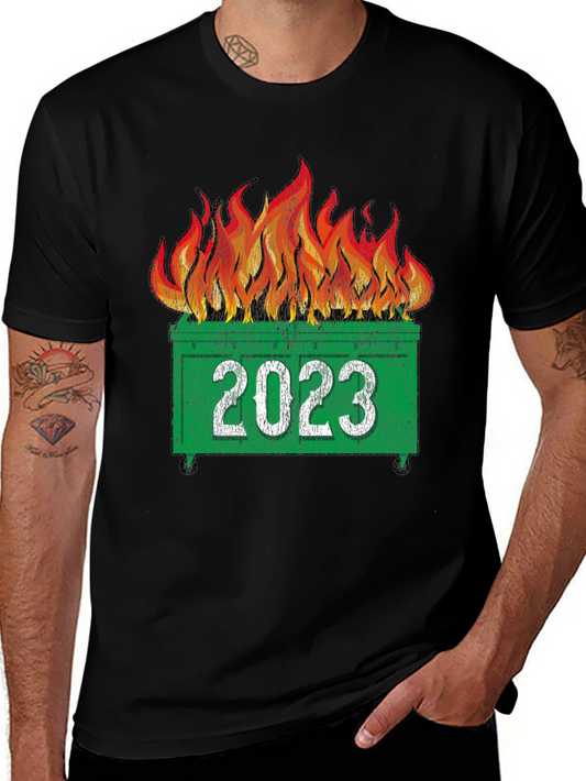 2023 Dumpster Fire T-Shirt - Funny Year Review Tee