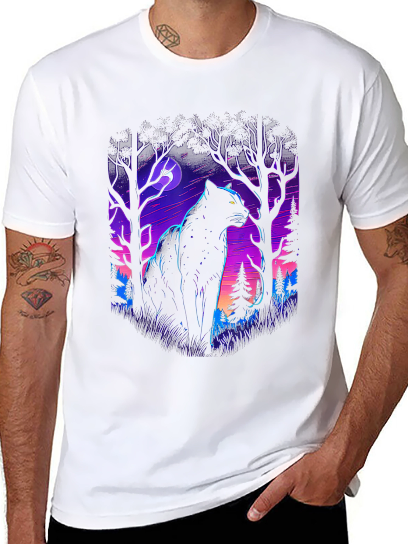 Black Panther Forest Graphic T-Shirt