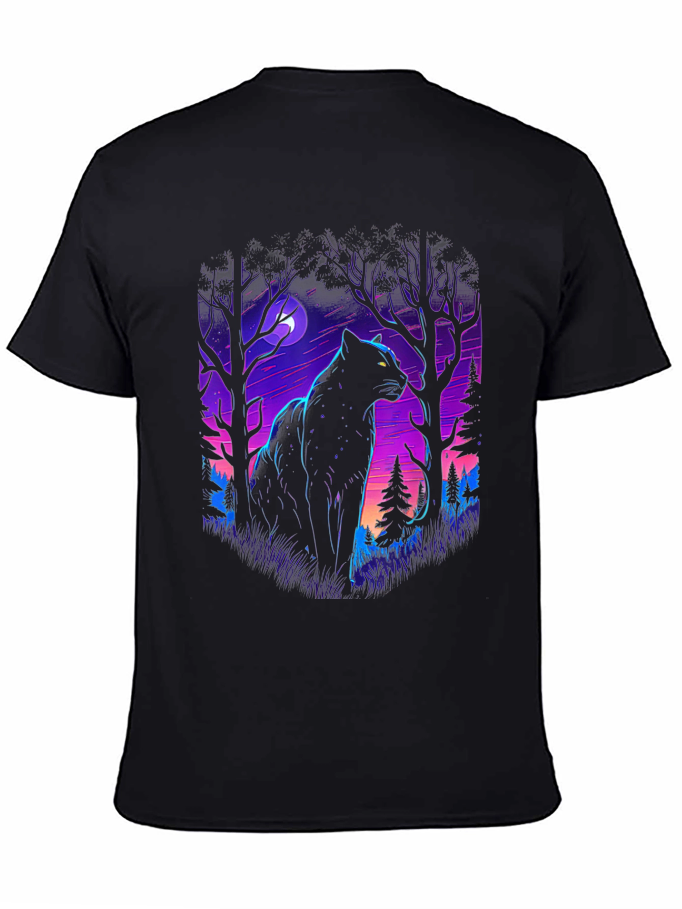 Black Panther Forest Graphic T-Shirt