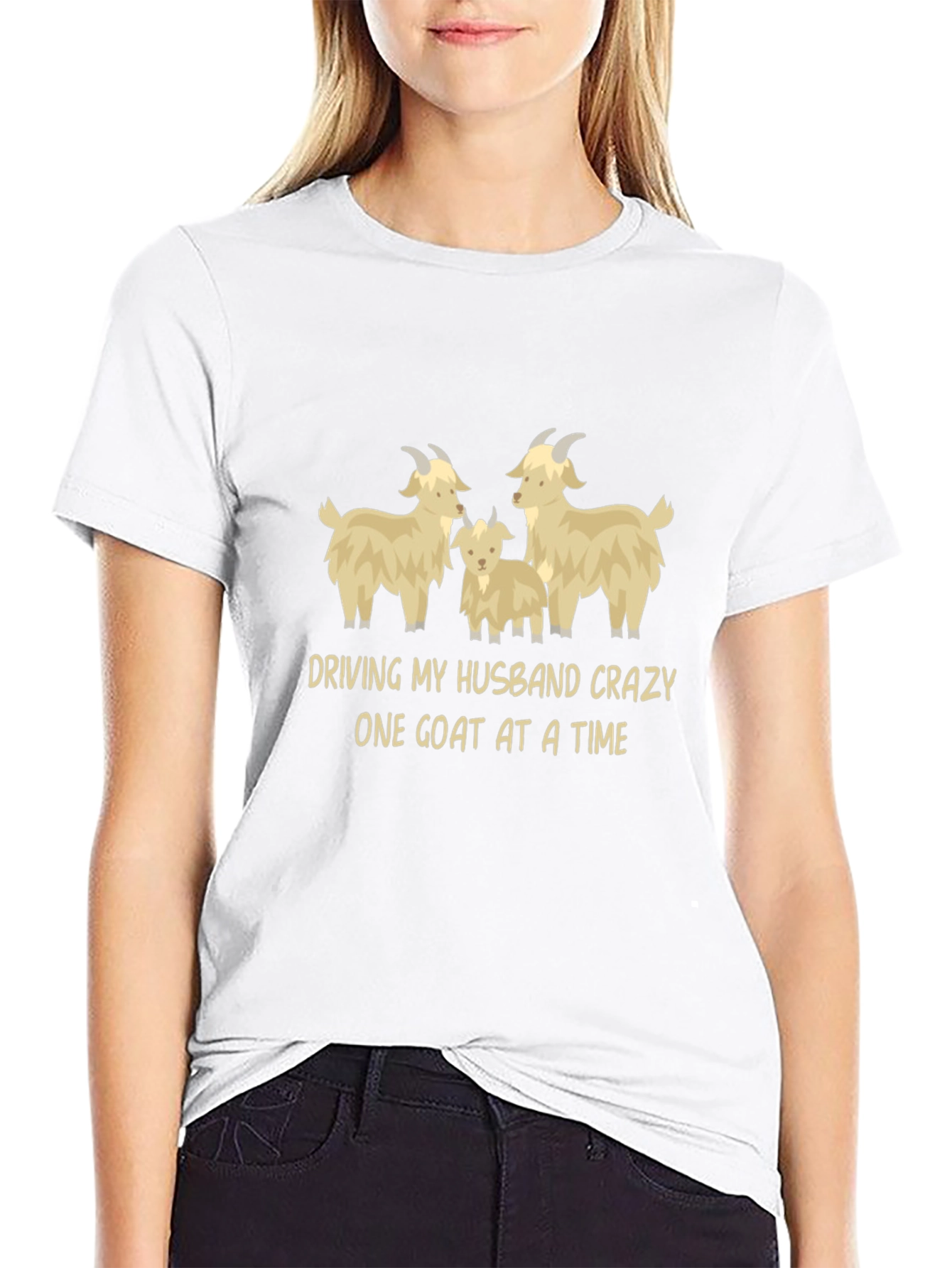 Goat Lover T-Shirt - Driving My Husband Crazy Tee