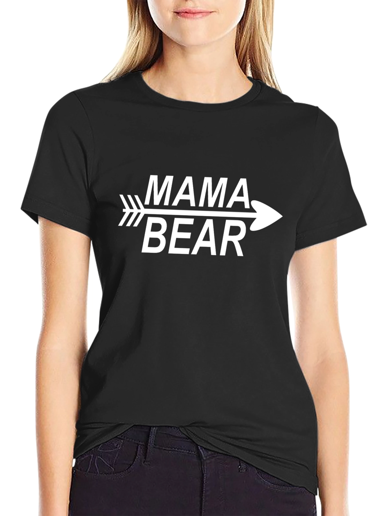 Mama Bear Arrow Graphic Tee - Black T-Shirt