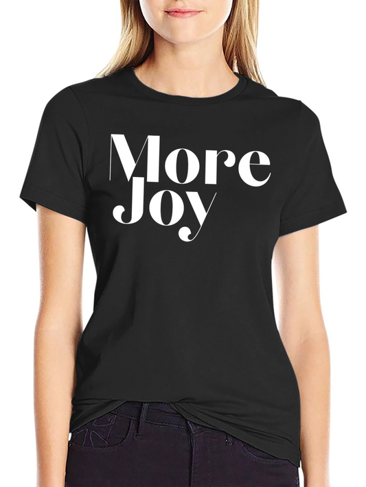 More Joy Graphic Tee - Black Cotton Comfort