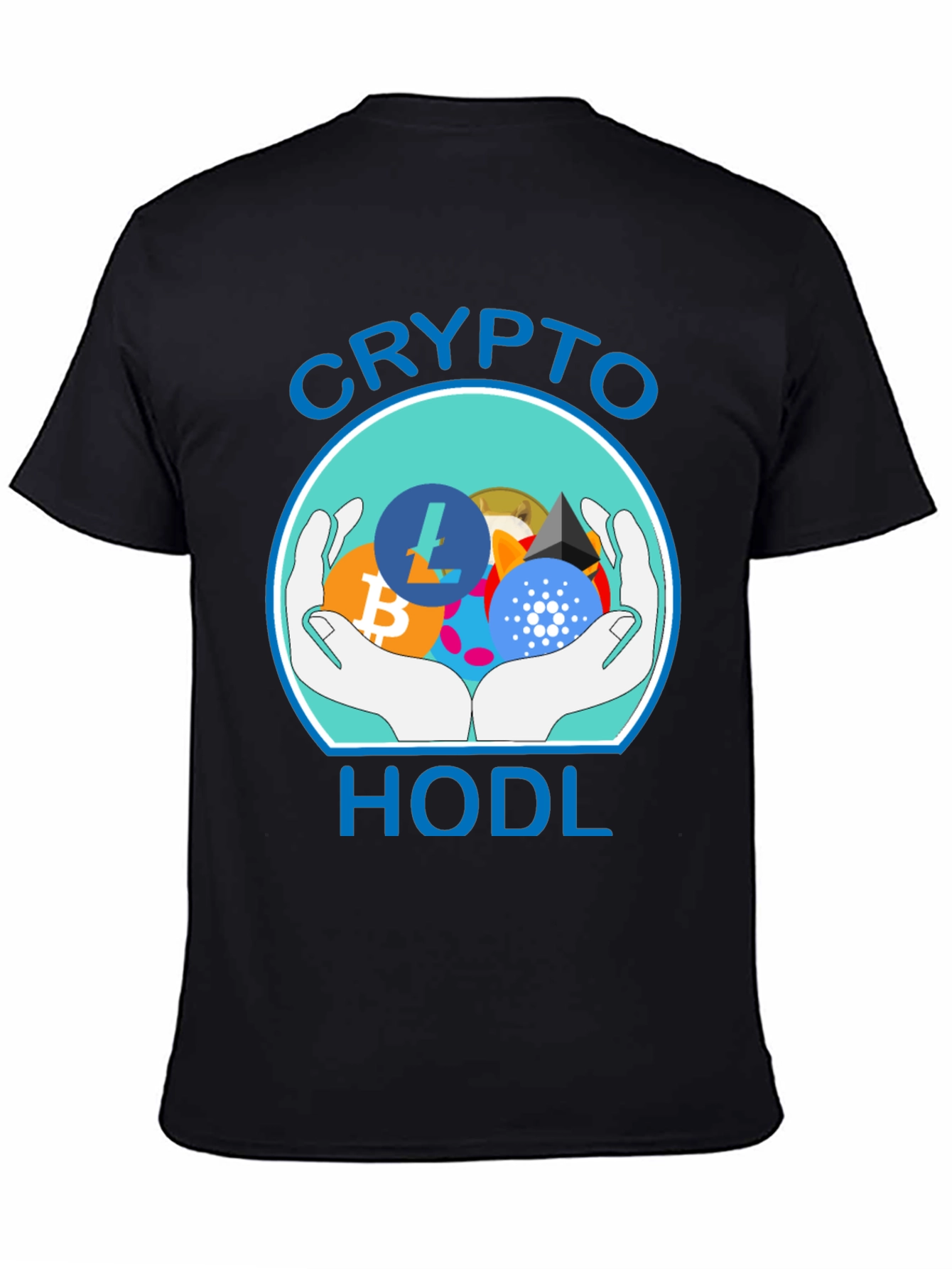 Crypto HODL T-Shirt - Bitcoin Ethereum Litecoin