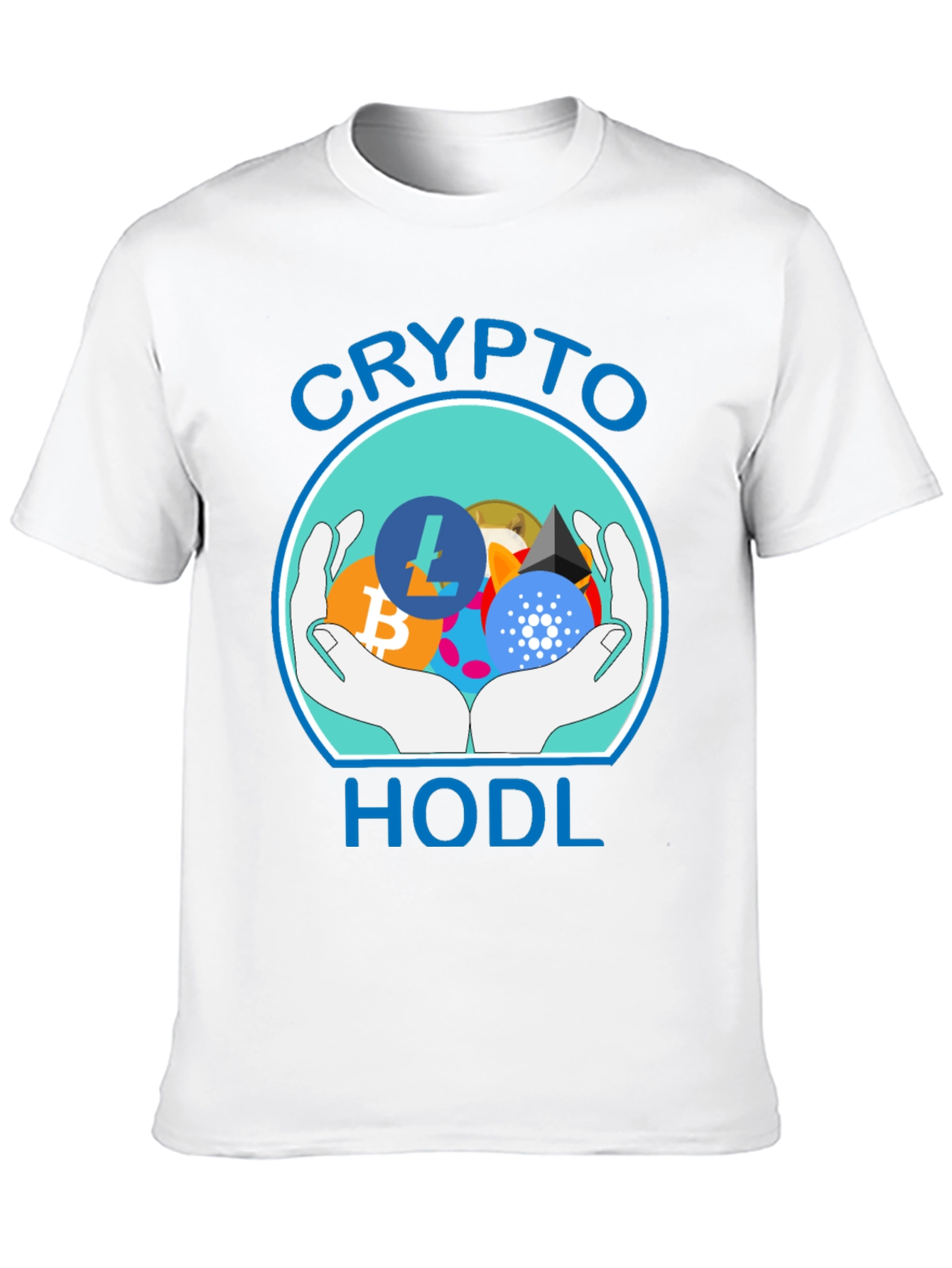 Crypto HODL T-Shirt - Bitcoin Ethereum Litecoin