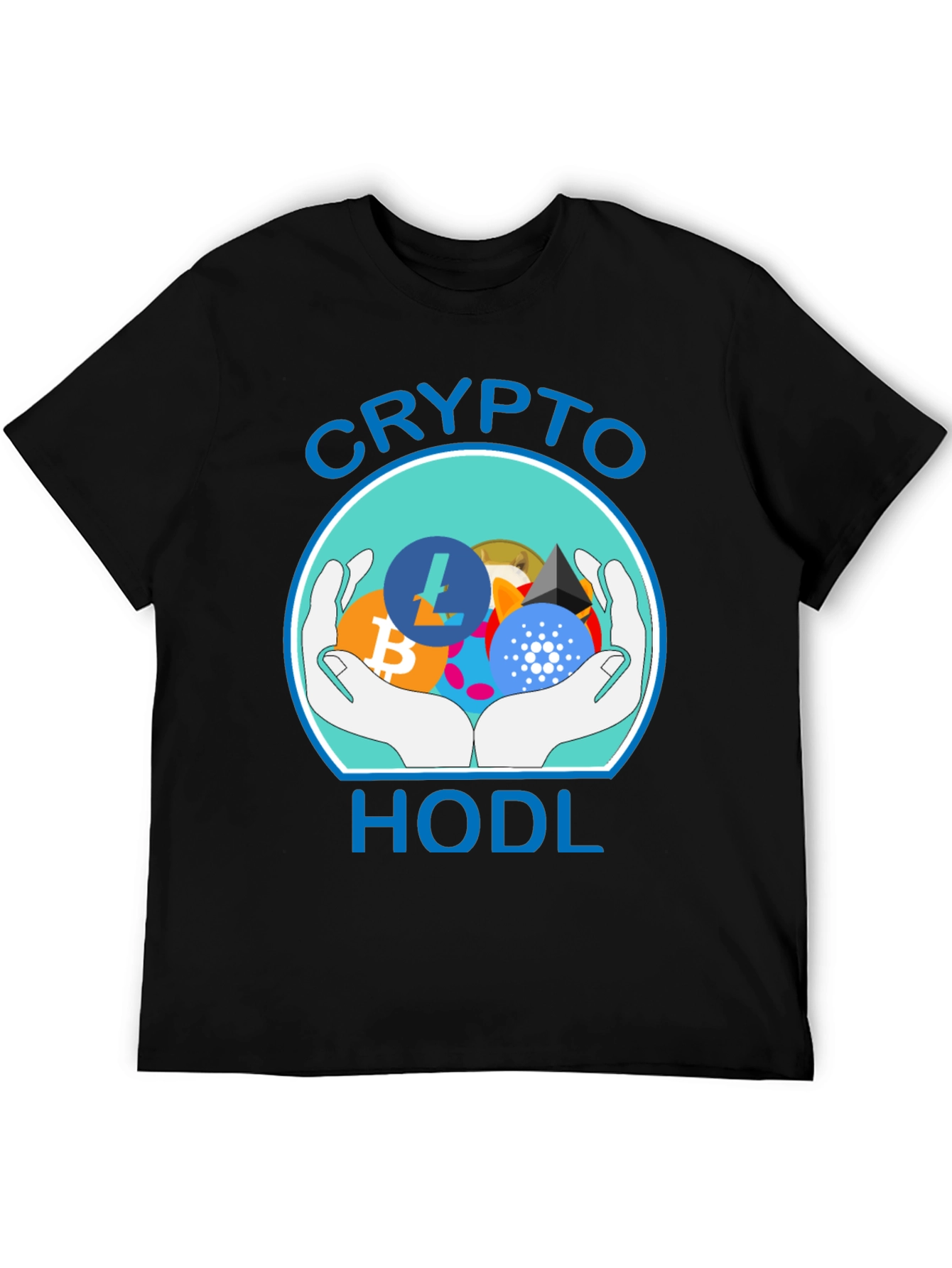 Crypto HODL T-Shirt - Bitcoin Ethereum Litecoin