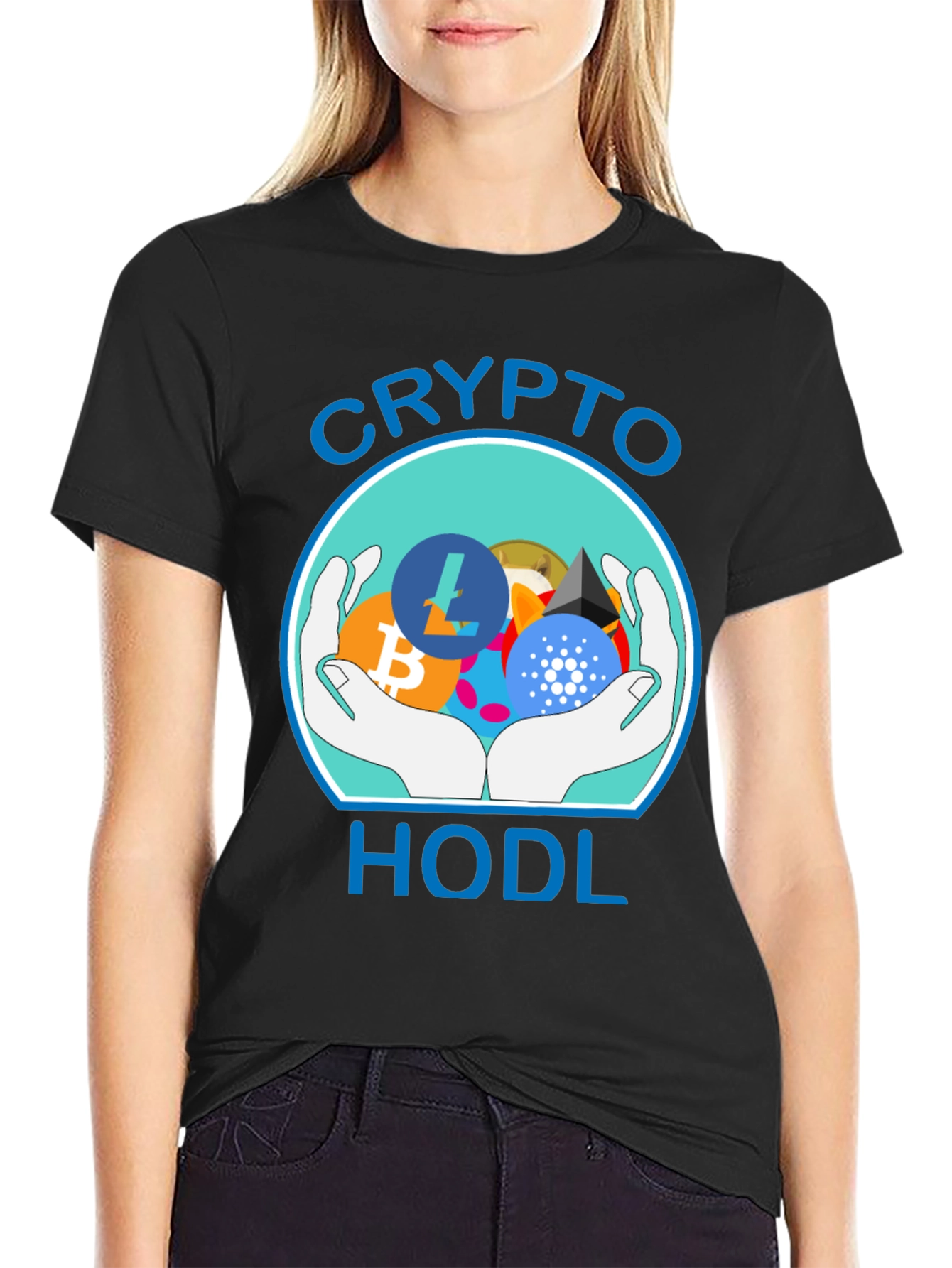 Crypto HODL T-Shirt - Bitcoin Ethereum Litecoin