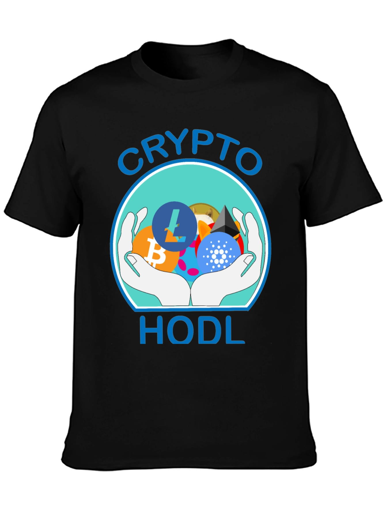 Crypto HODL T-Shirt - Bitcoin Ethereum Litecoin