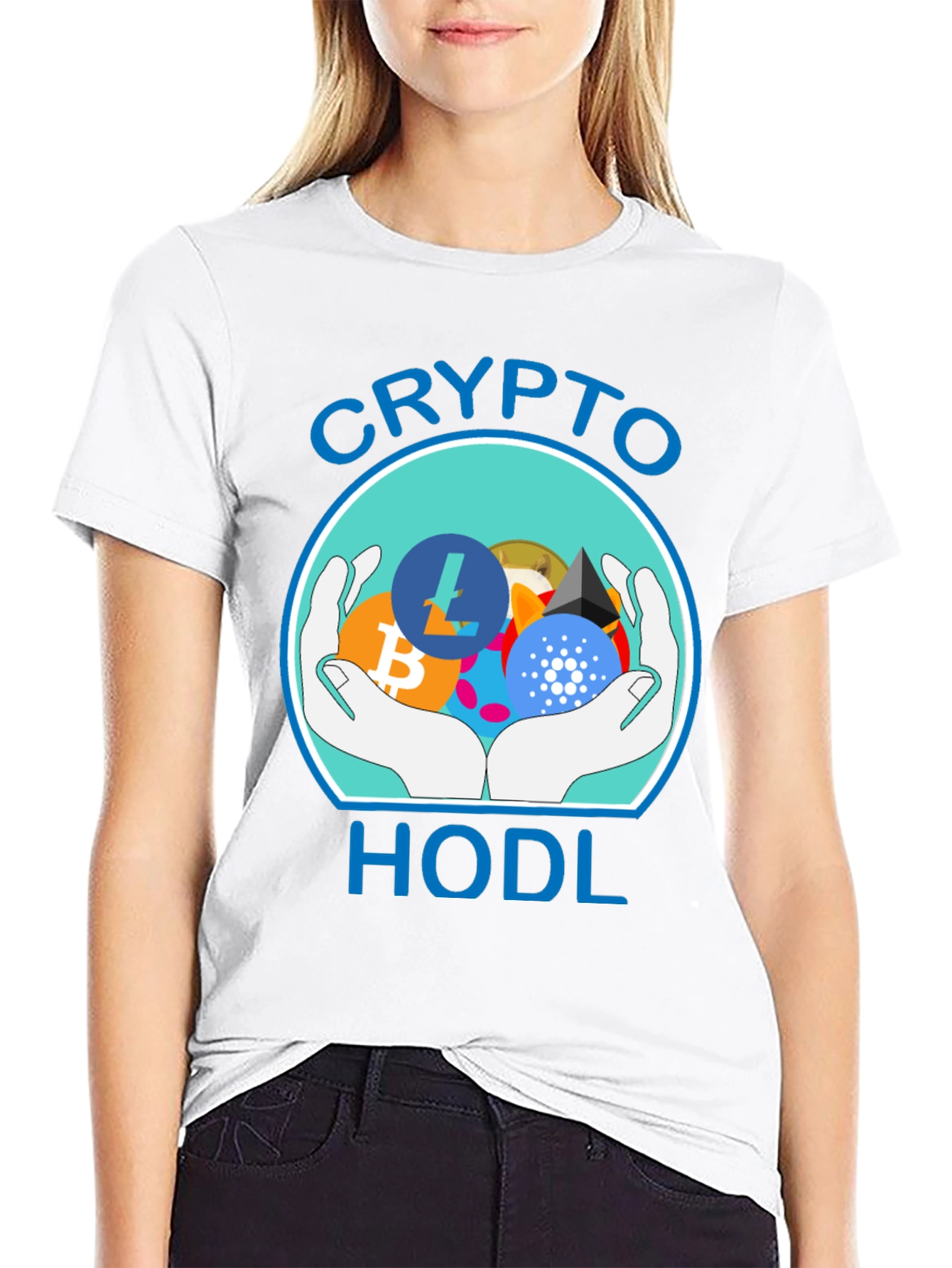 Crypto HODL T-Shirt - Bitcoin Ethereum Litecoin