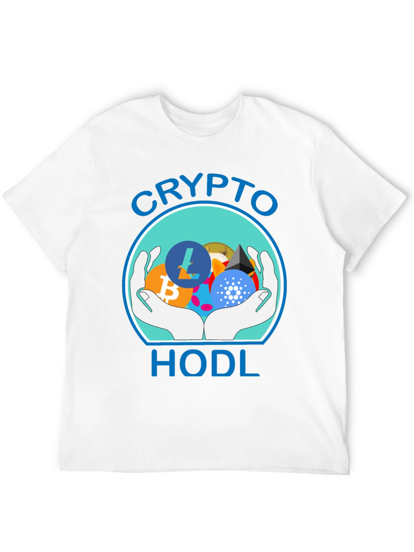 Crypto HODL T-Shirt - Bitcoin Ethereum Litecoin