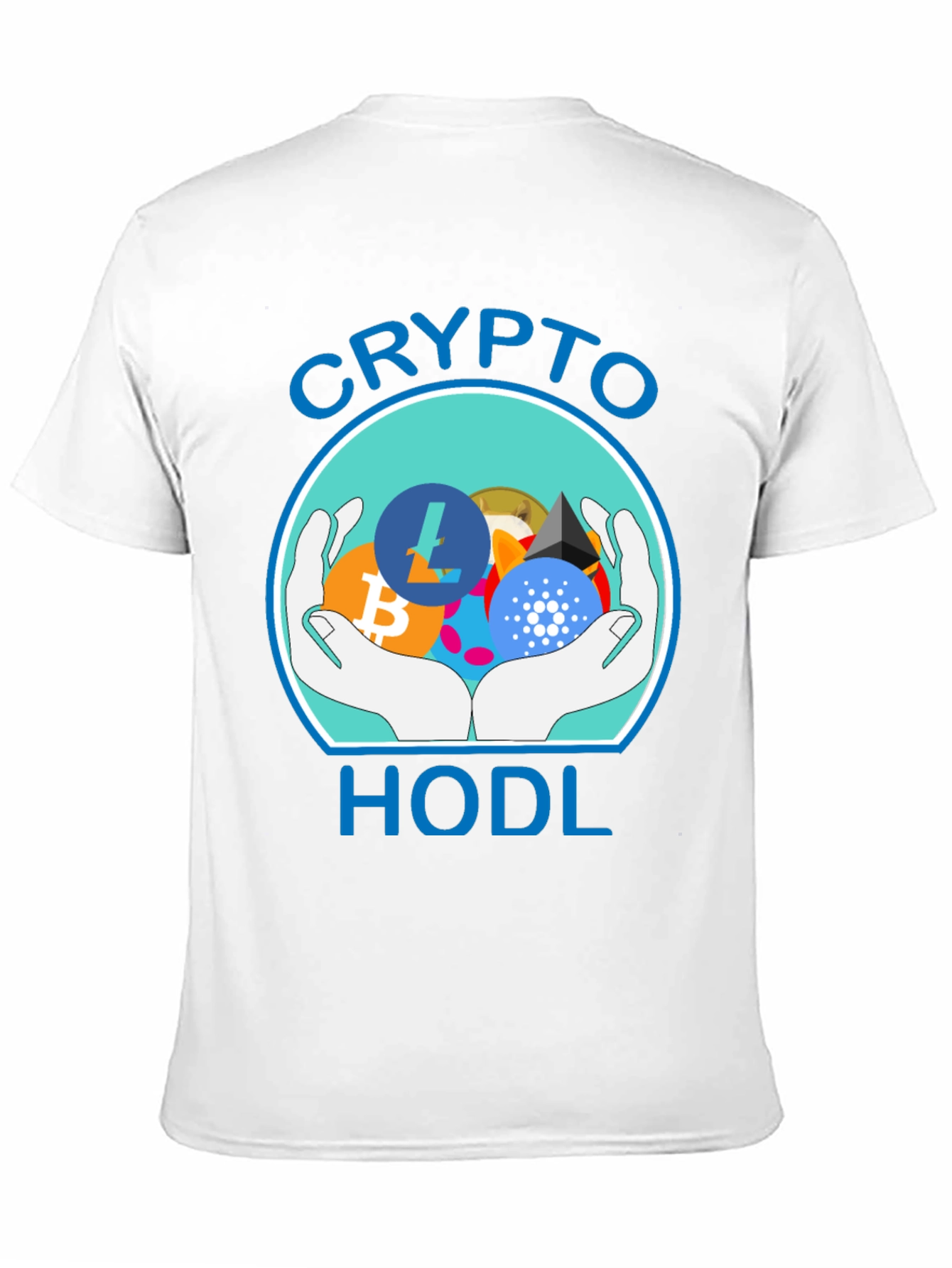 Crypto HODL T-Shirt - Bitcoin Ethereum Litecoin