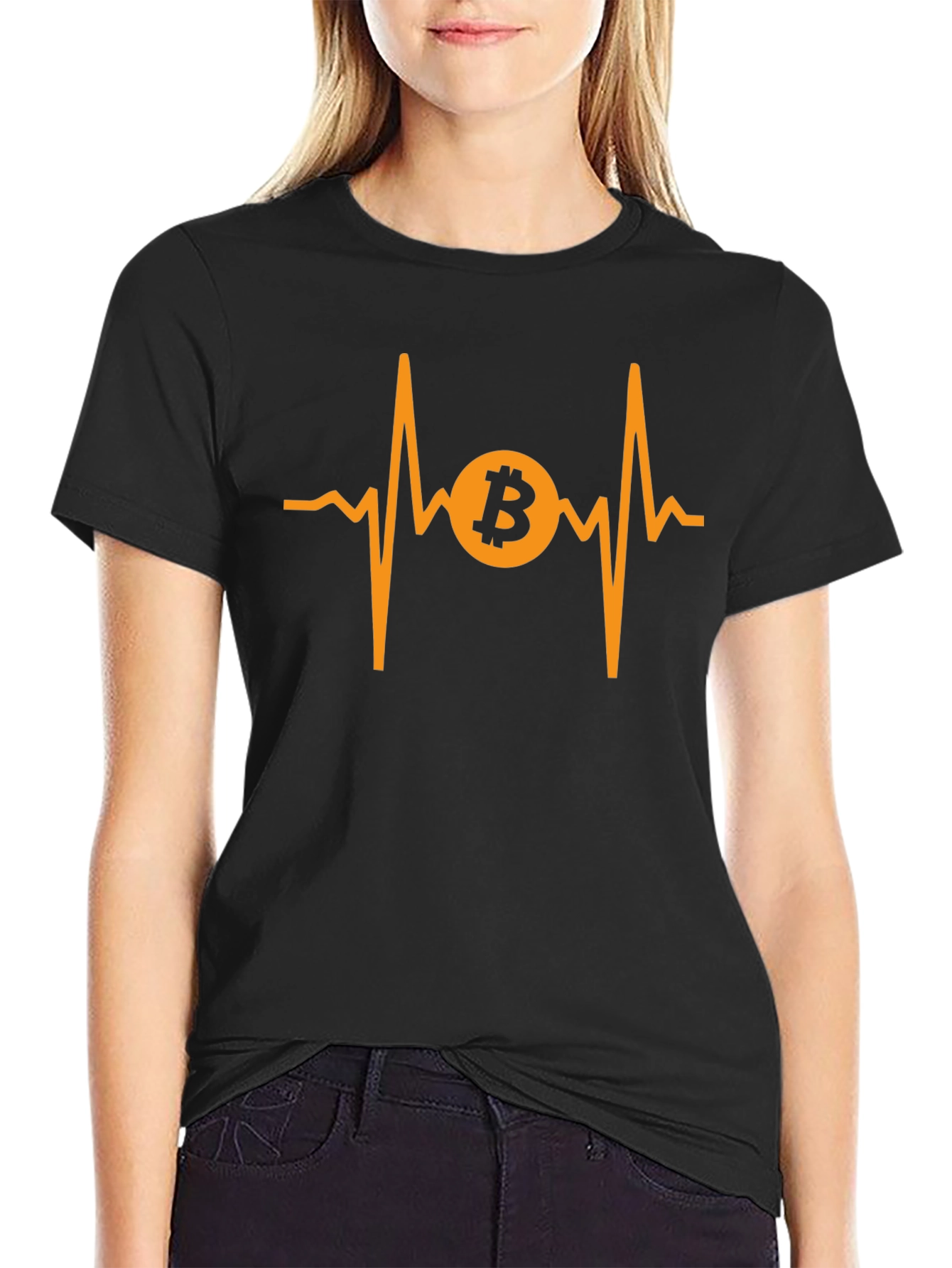 Bitcoin Heartbeat Graphic Tee - Crypto Investor Shirt