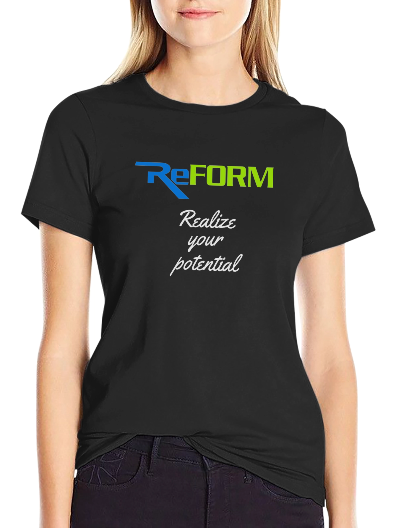 Reform Realize Your Potential Black Tee
