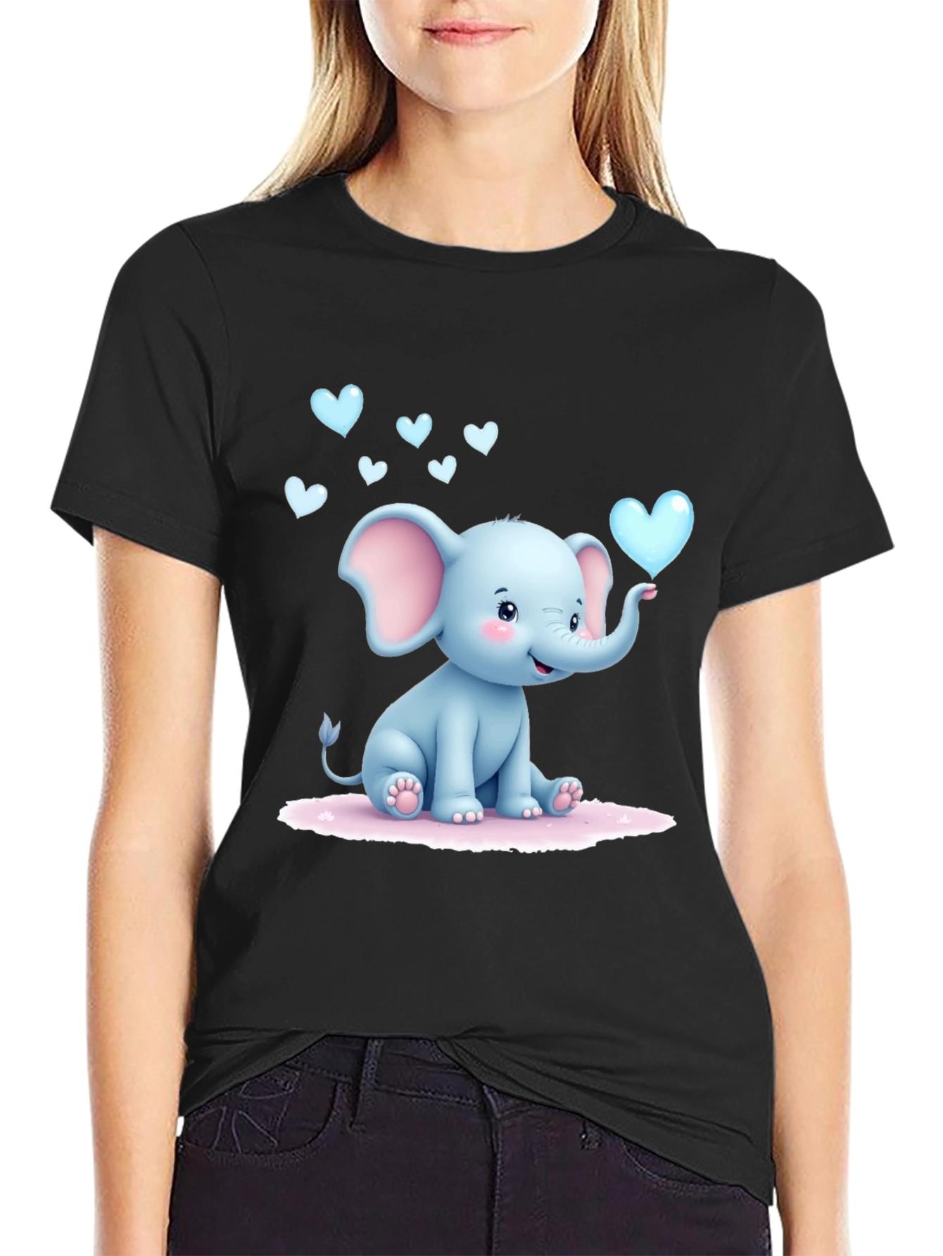 Cute Elephant Graphic T-Shirt