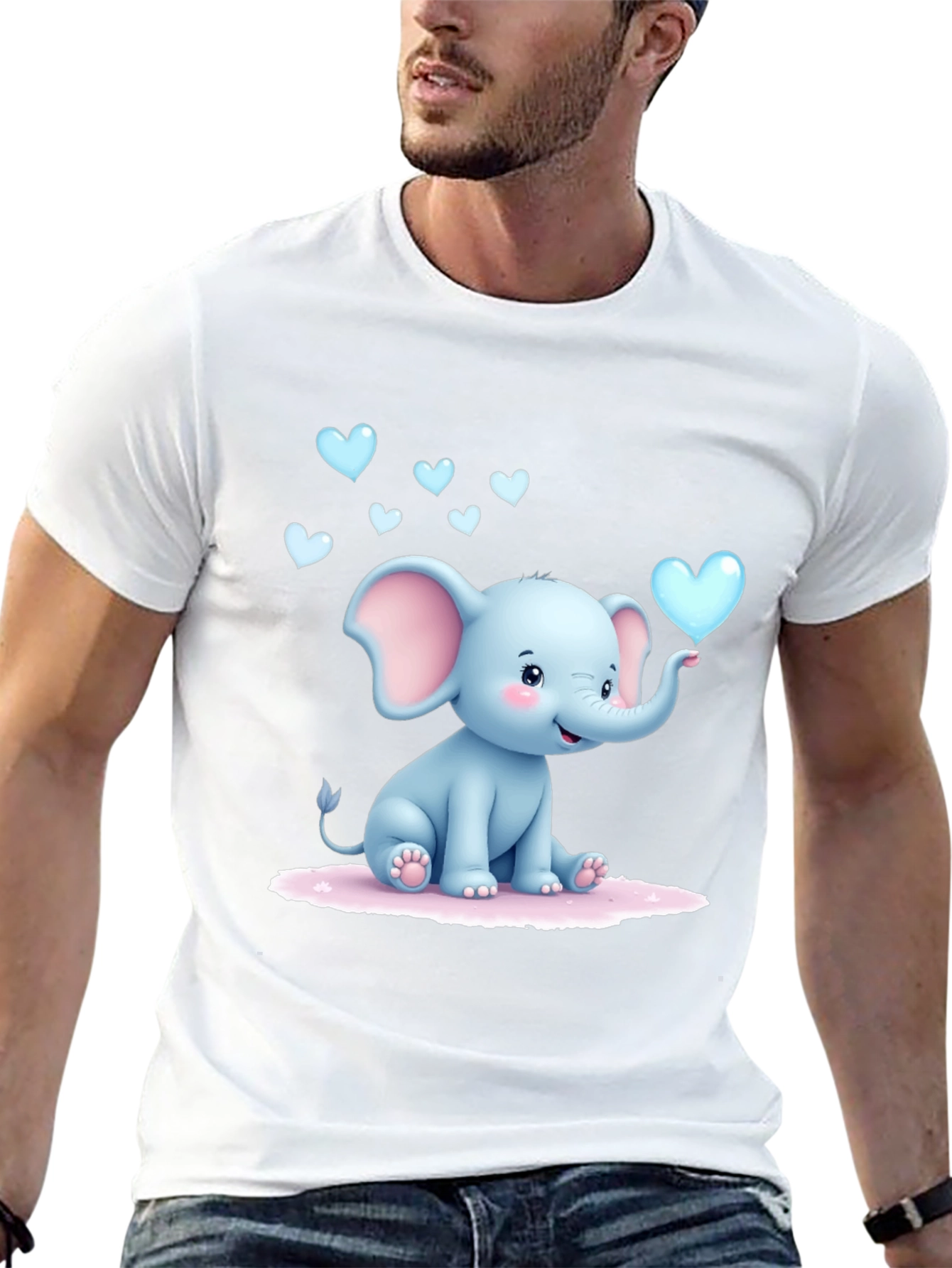 Cute Elephant Graphic T-Shirt