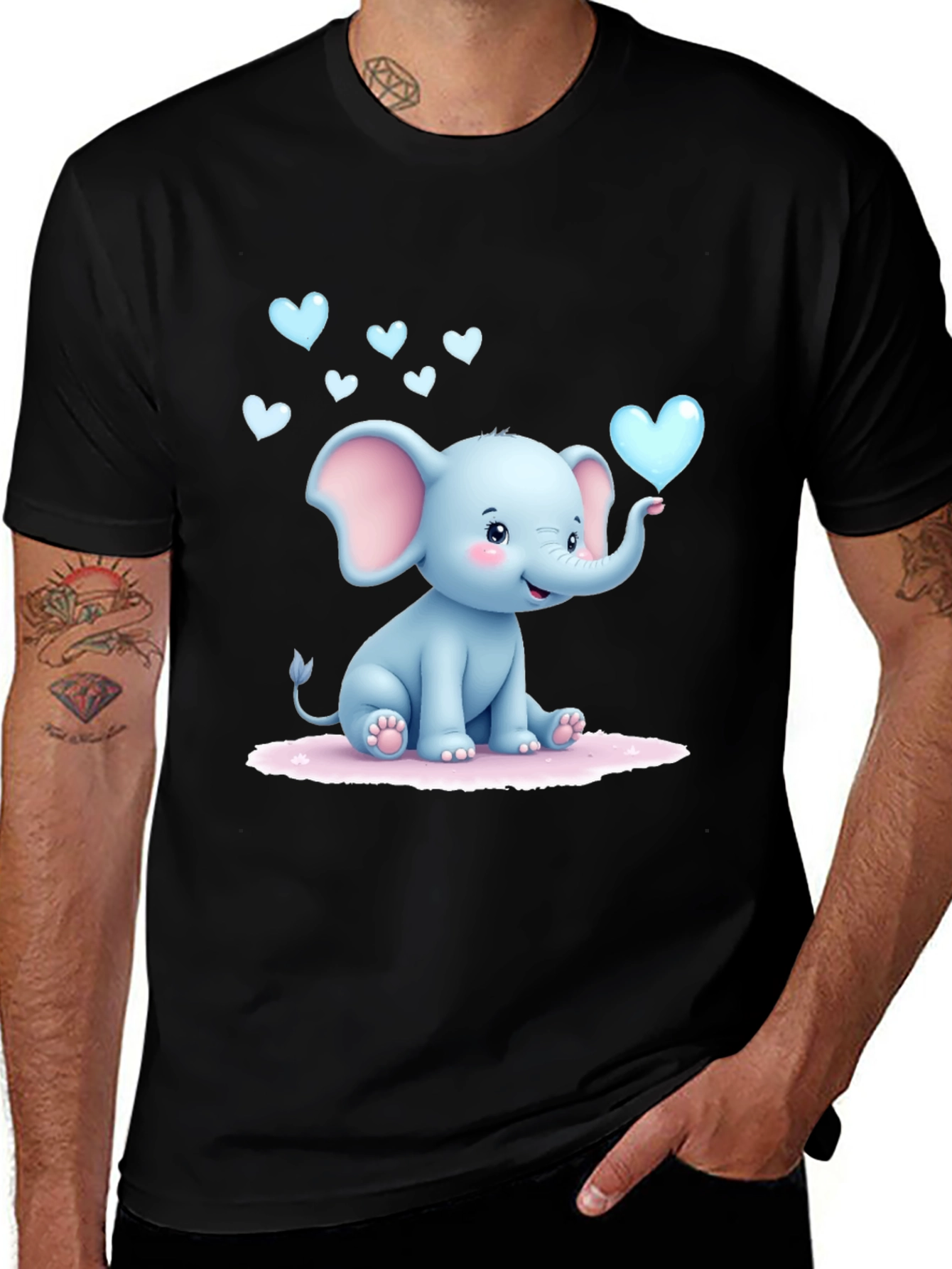 Cute Elephant Graphic T-Shirt