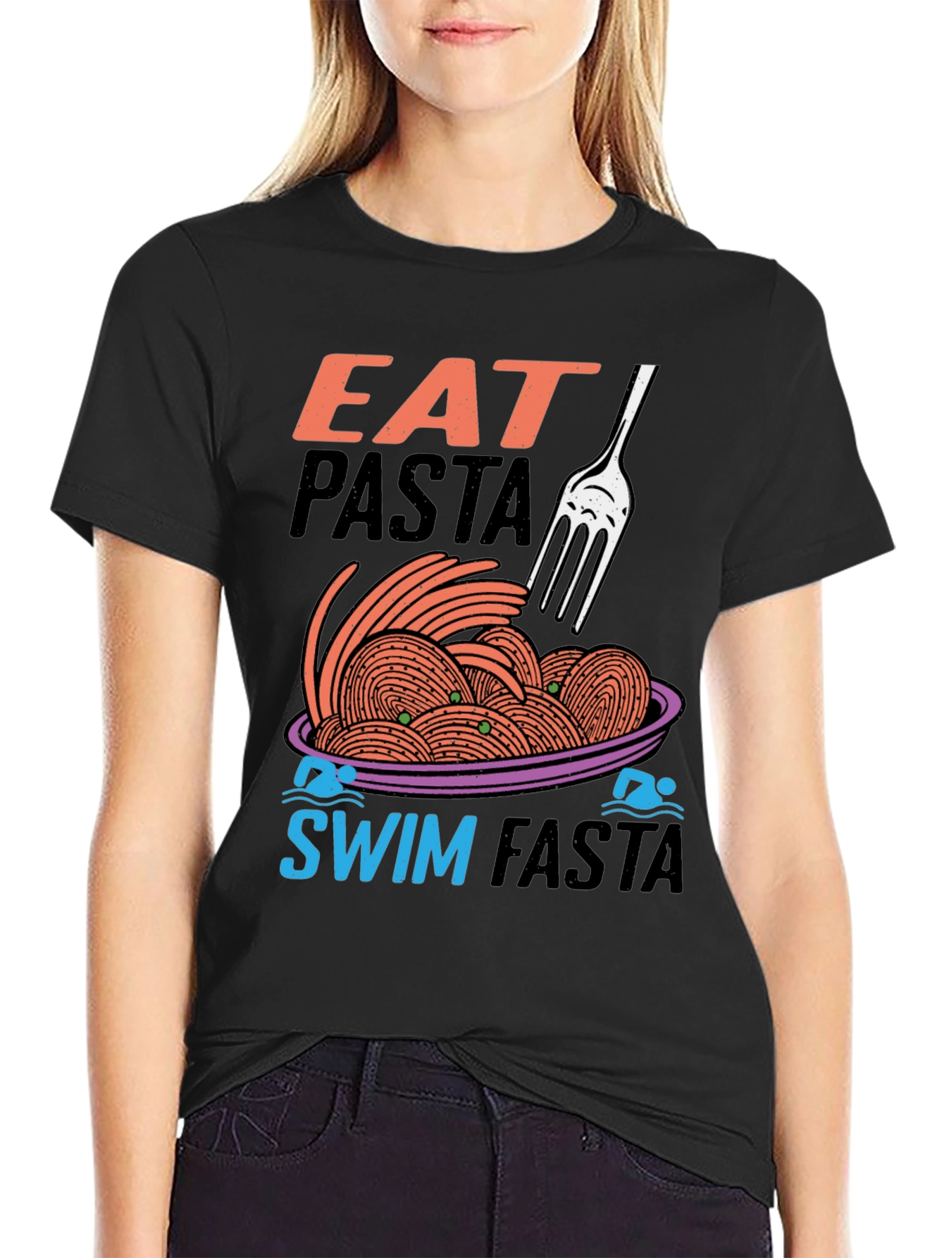 Eat Pasta Swim Fasta Graphic Tee