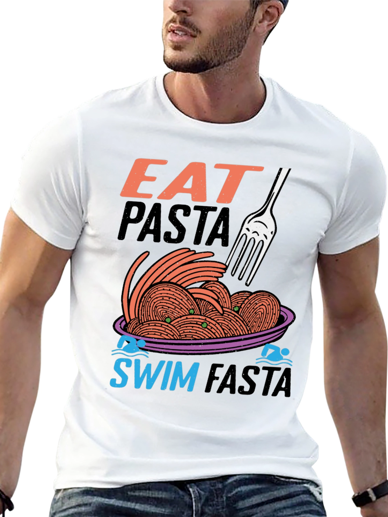 Eat Pasta Swim Fasta Graphic Tee