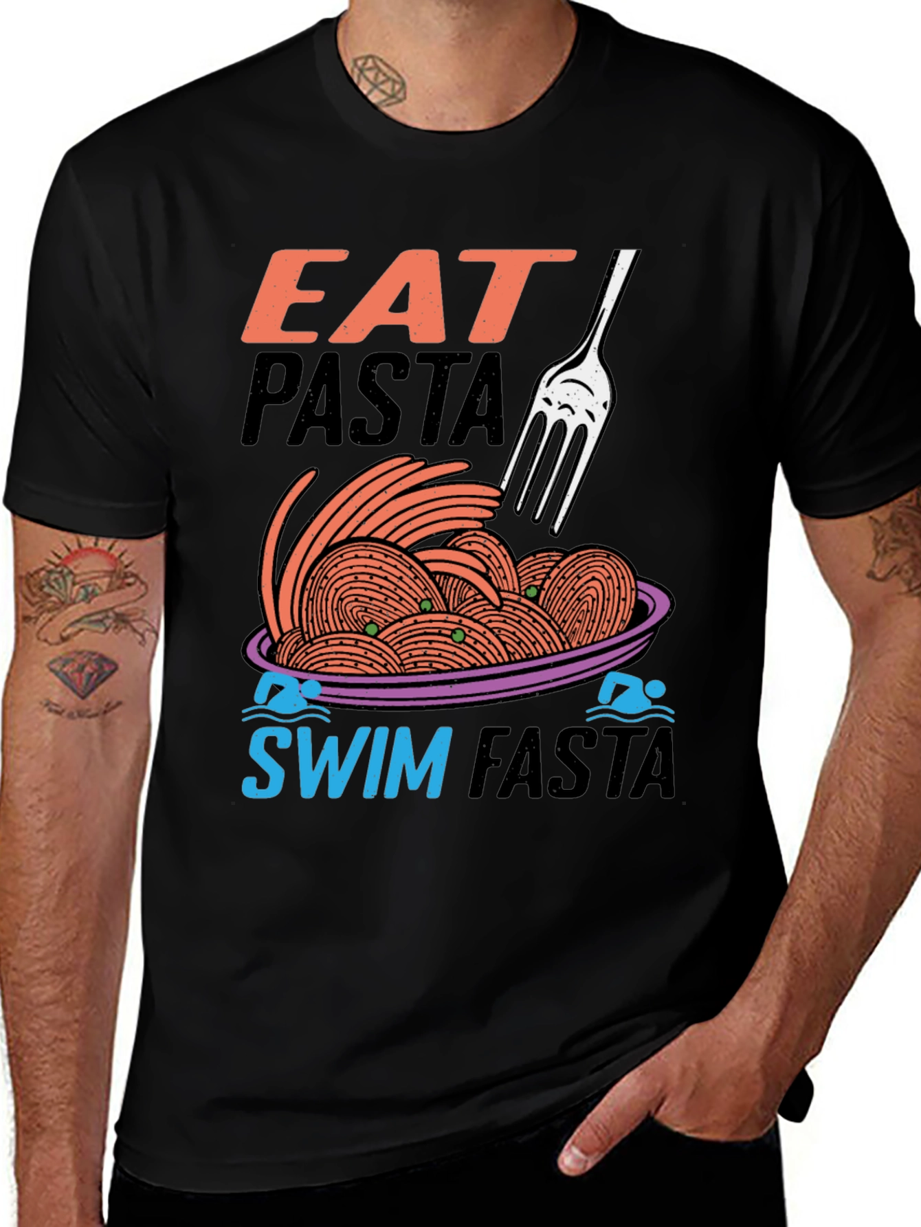 Eat Pasta Swim Fasta Graphic Tee