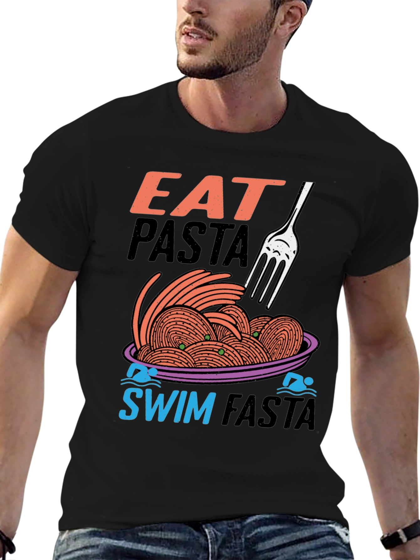 Eat Pasta Swim Fasta Graphic Tee