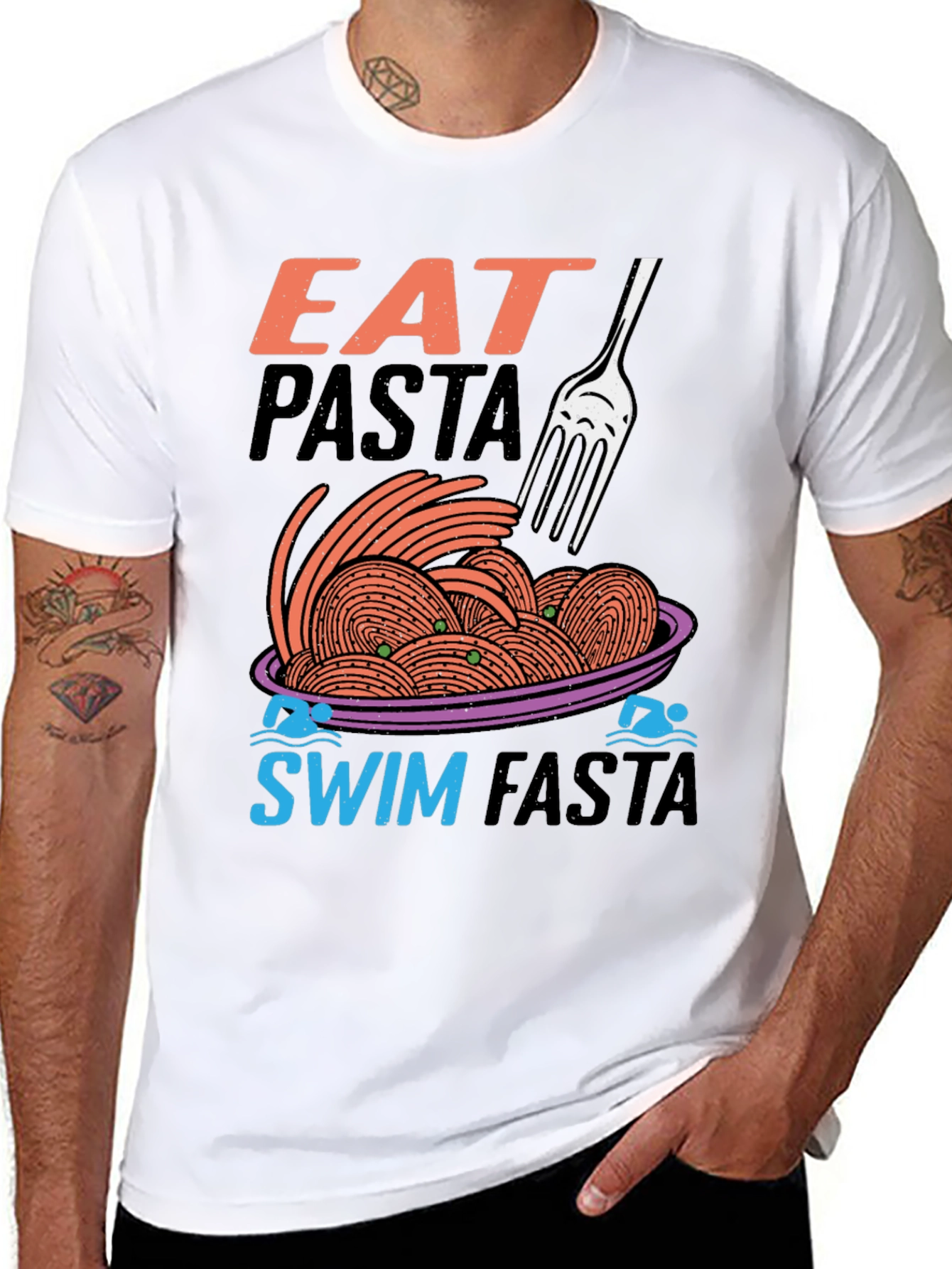 Eat Pasta Swim Fasta Graphic Tee