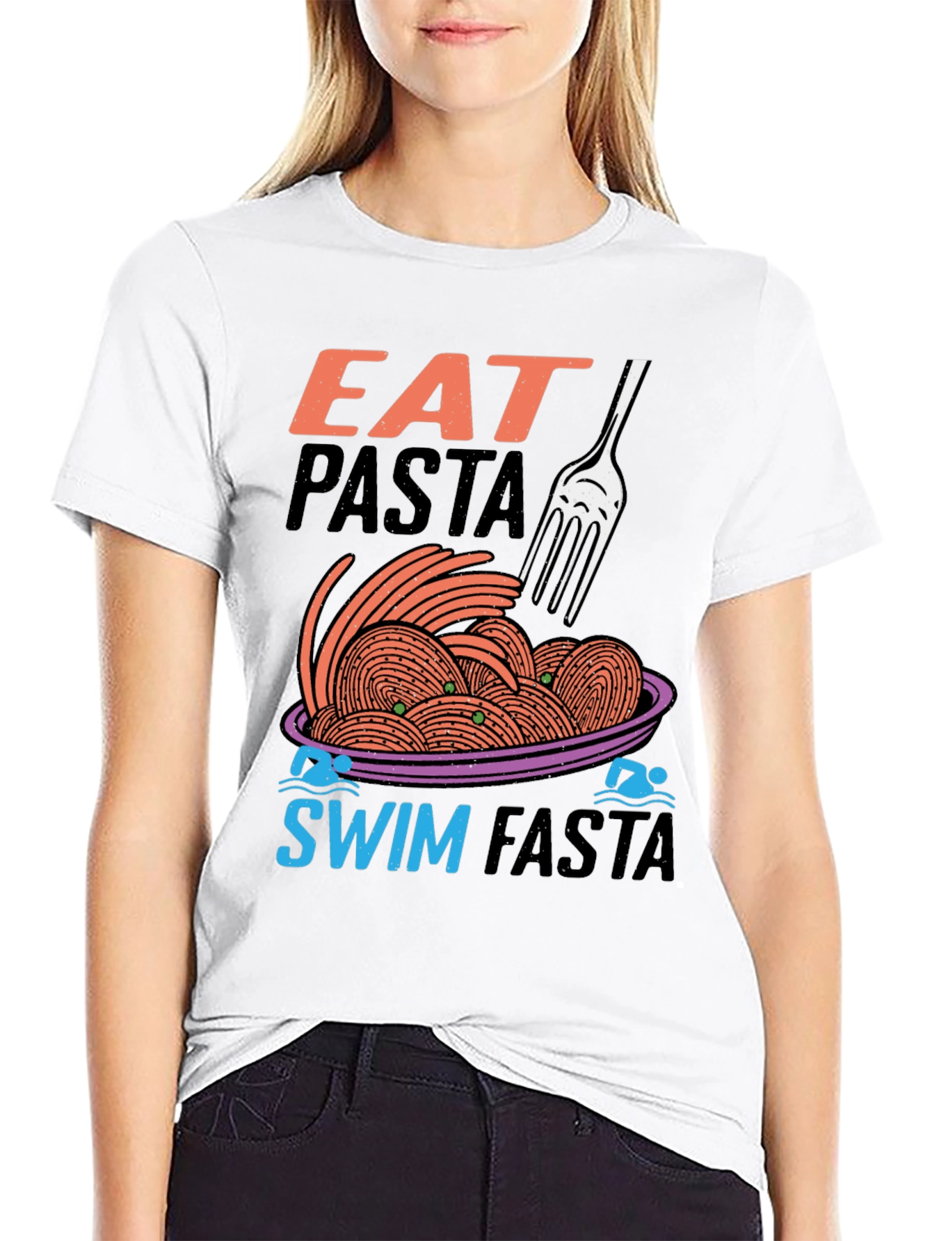 Eat Pasta Swim Fasta Graphic Tee