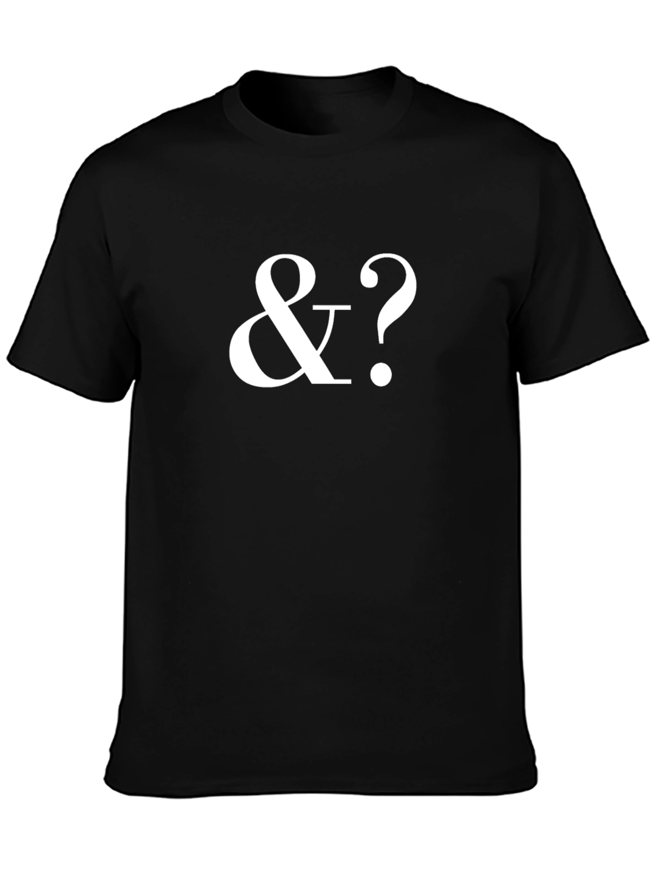 Black T-shirt with &? Graphic