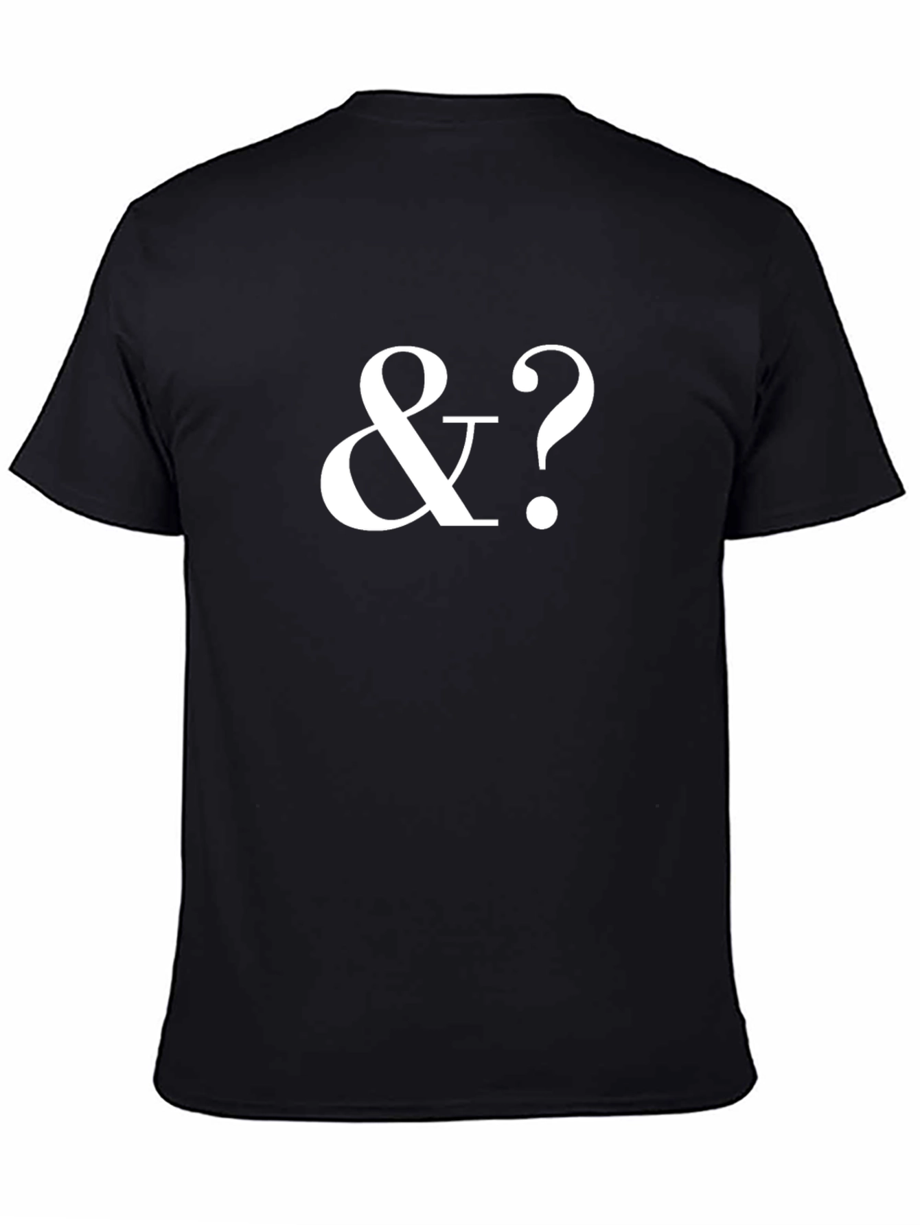 Black T-shirt with &? Graphic