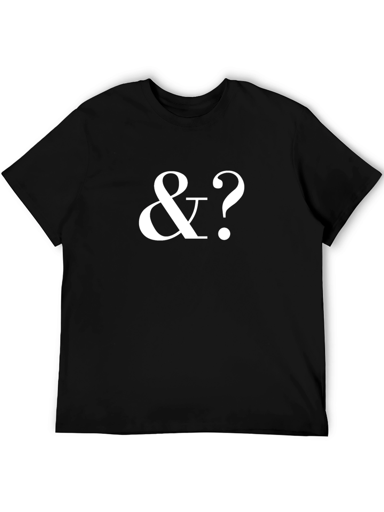 Black T-shirt with &? Graphic
