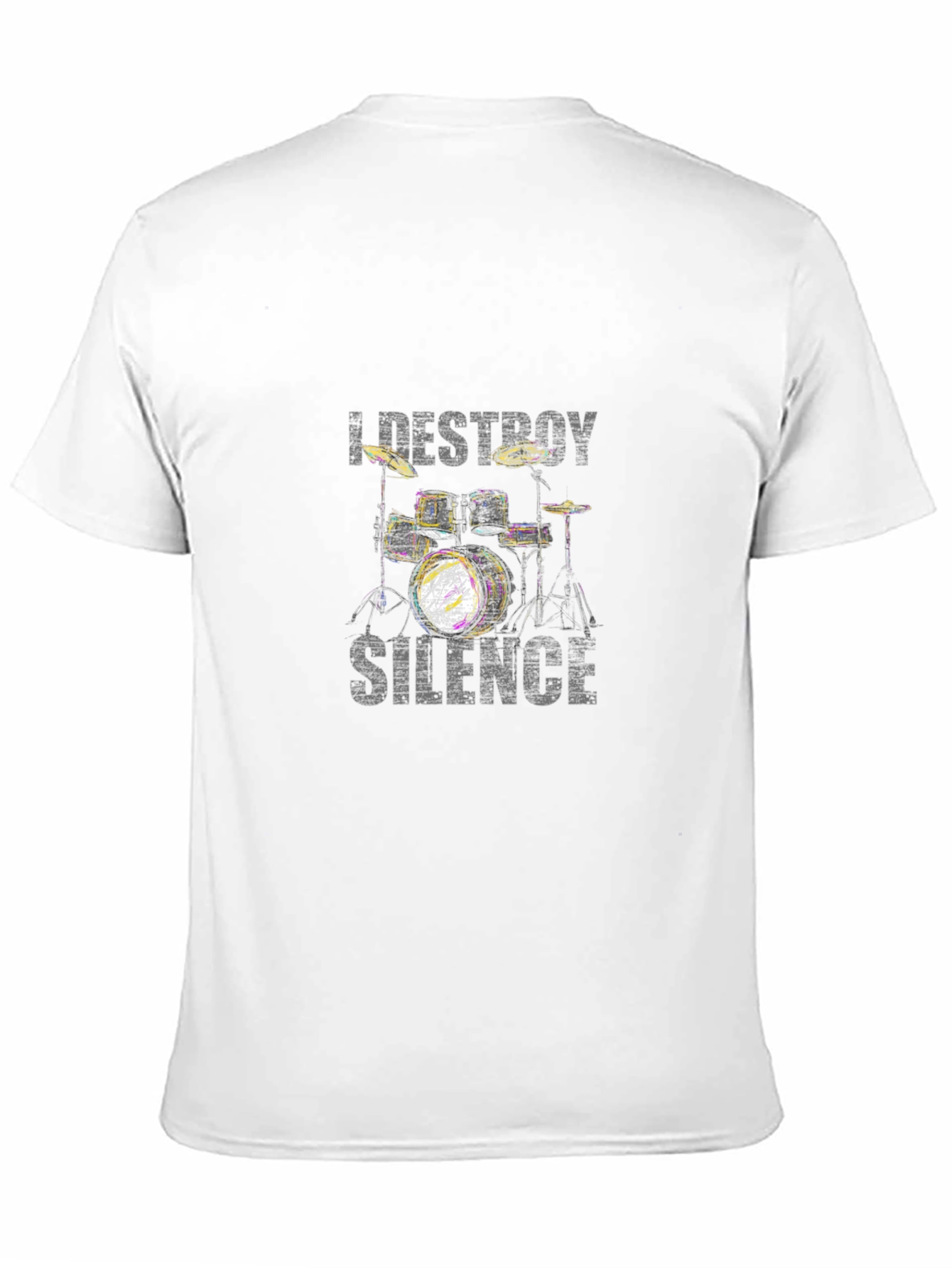 I Destroy Silence Drum Kit Black T-Shirt