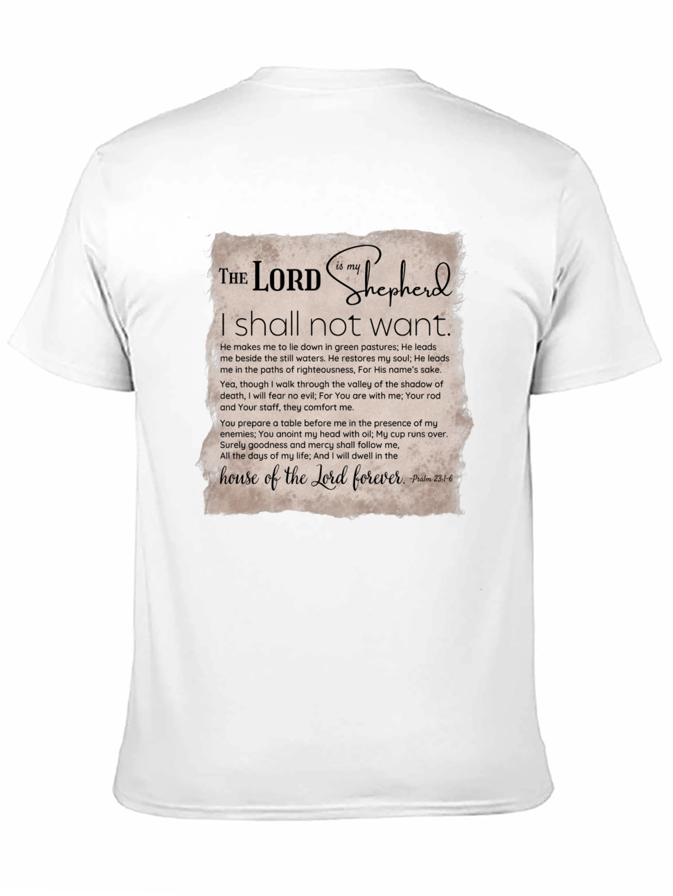 The Lord is My Shepherd Black T-Shirt