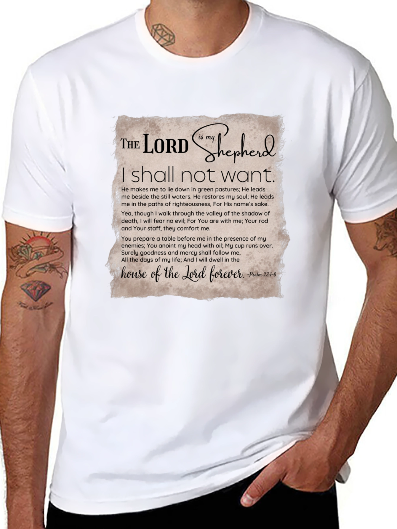 The Lord is My Shepherd Black T-Shirt