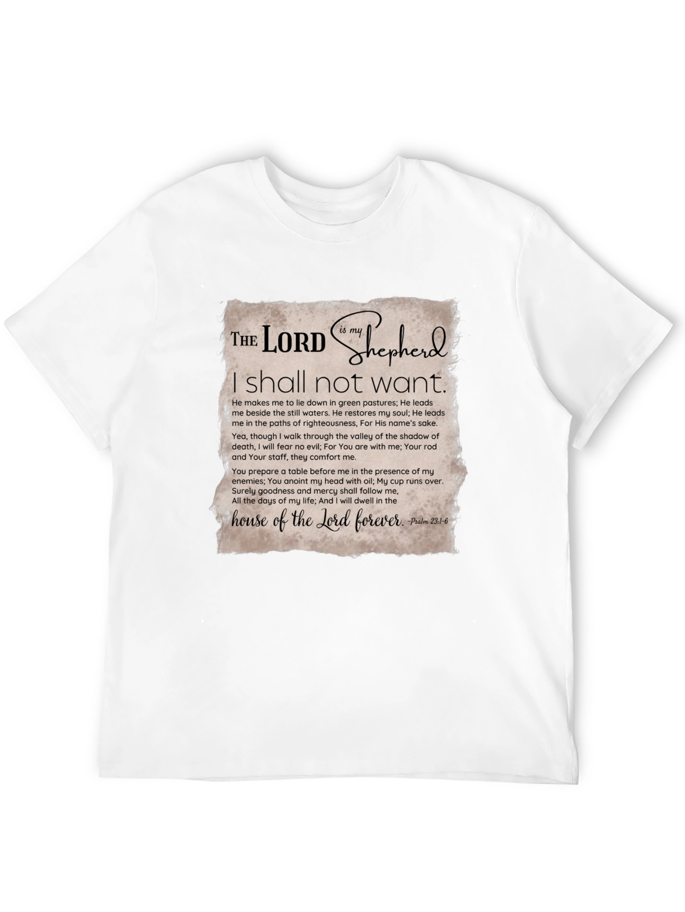 The Lord is My Shepherd Black T-Shirt
