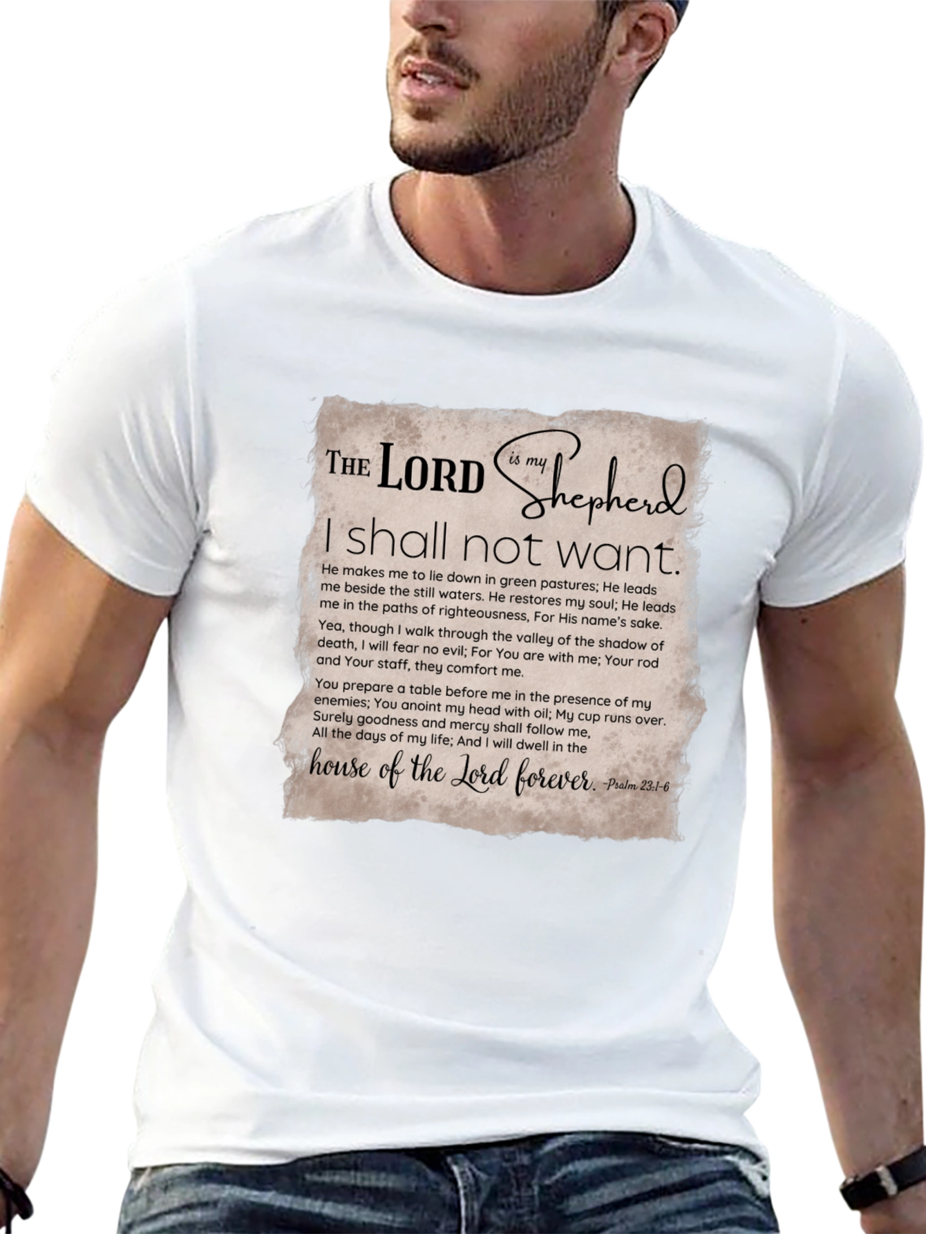 The Lord is My Shepherd Black T-Shirt