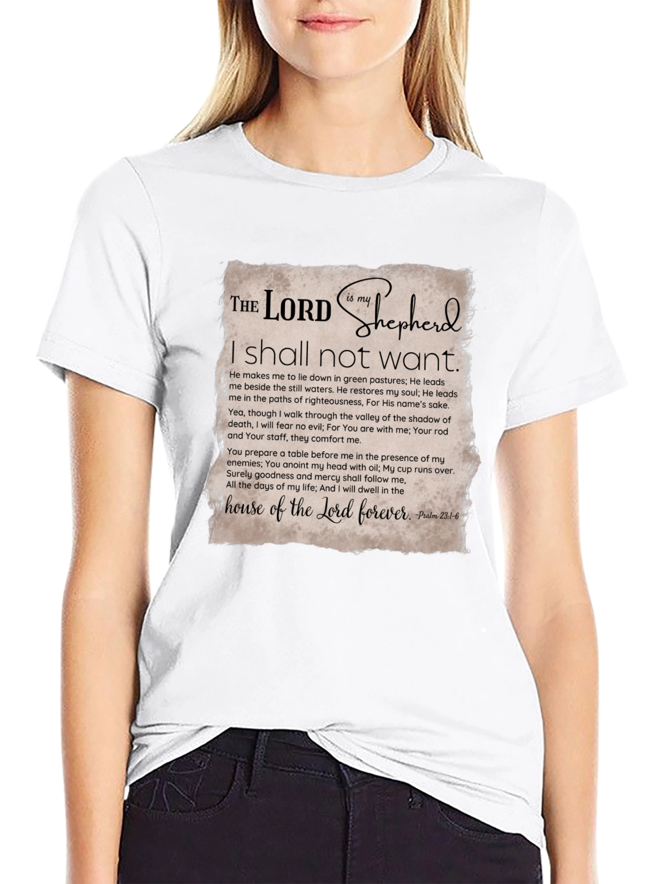 The Lord is My Shepherd Black T-Shirt
