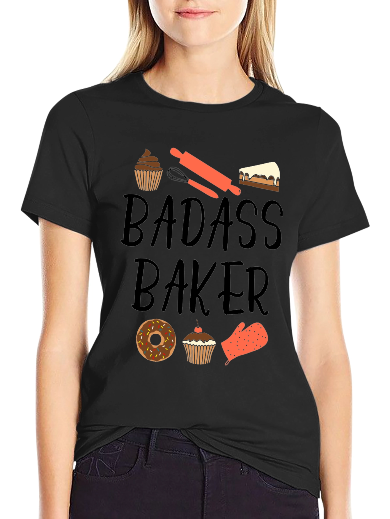 Badass Baker T-Shirt - Funny Baking Tee