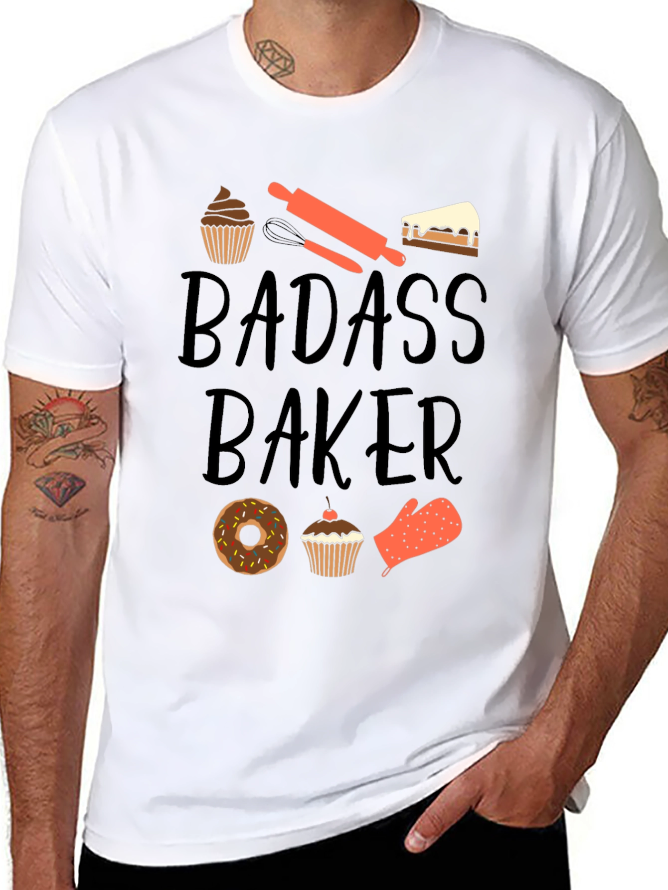 Badass Baker T-Shirt - Funny Baking Tee