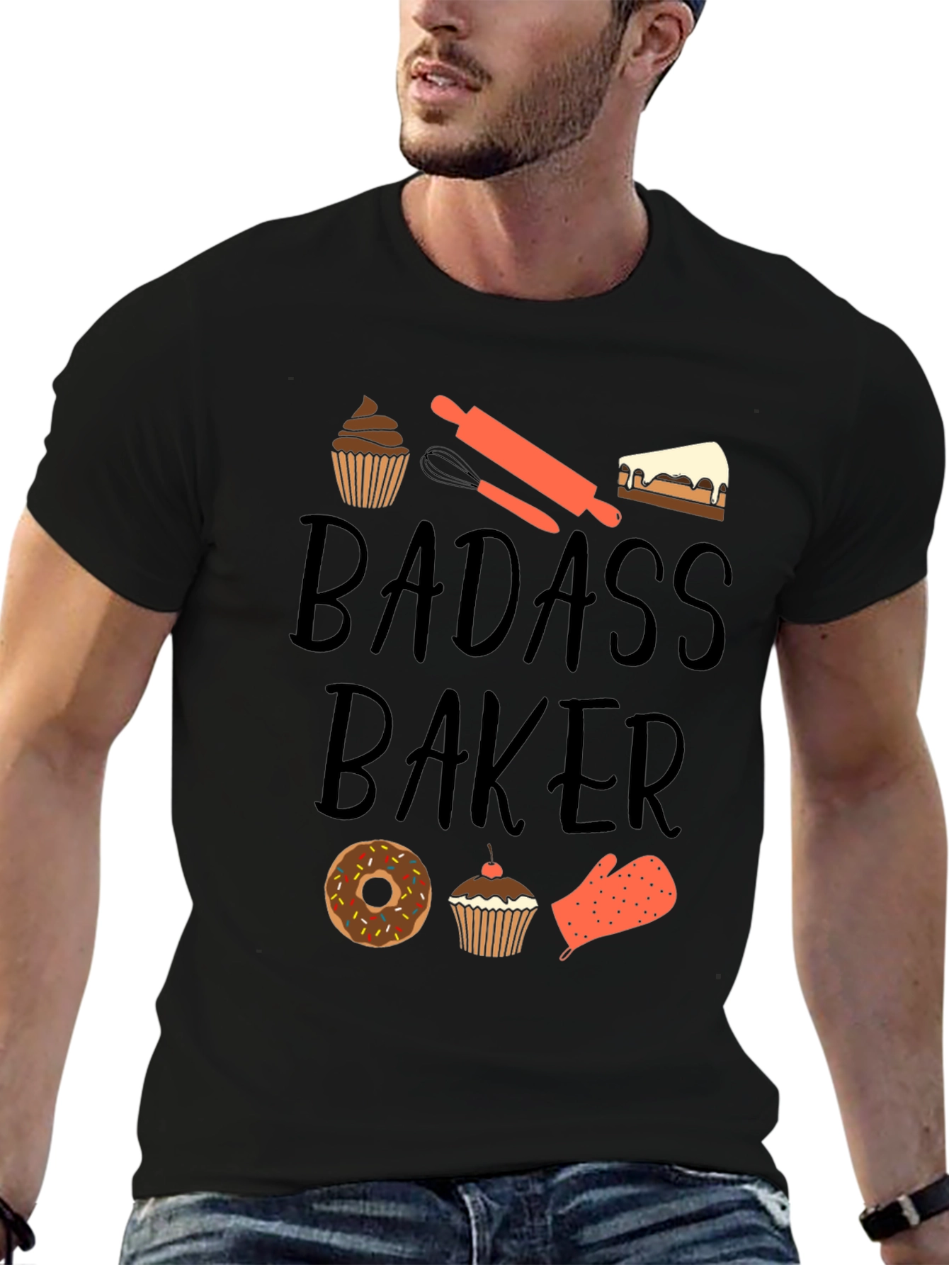 Badass Baker T-Shirt - Funny Baking Tee
