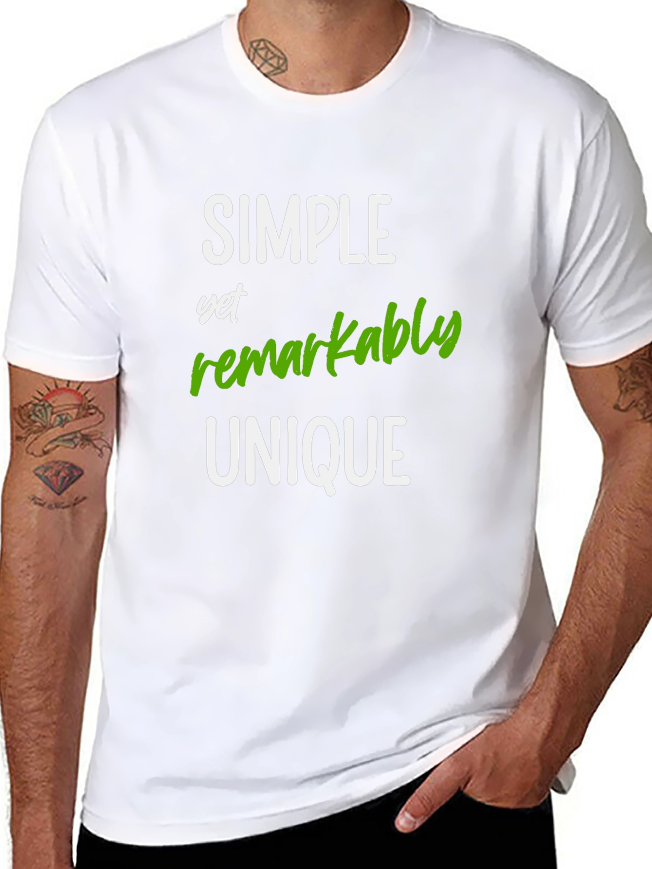 Simple Unique Graphic Tee - Soft Cotton Blend
