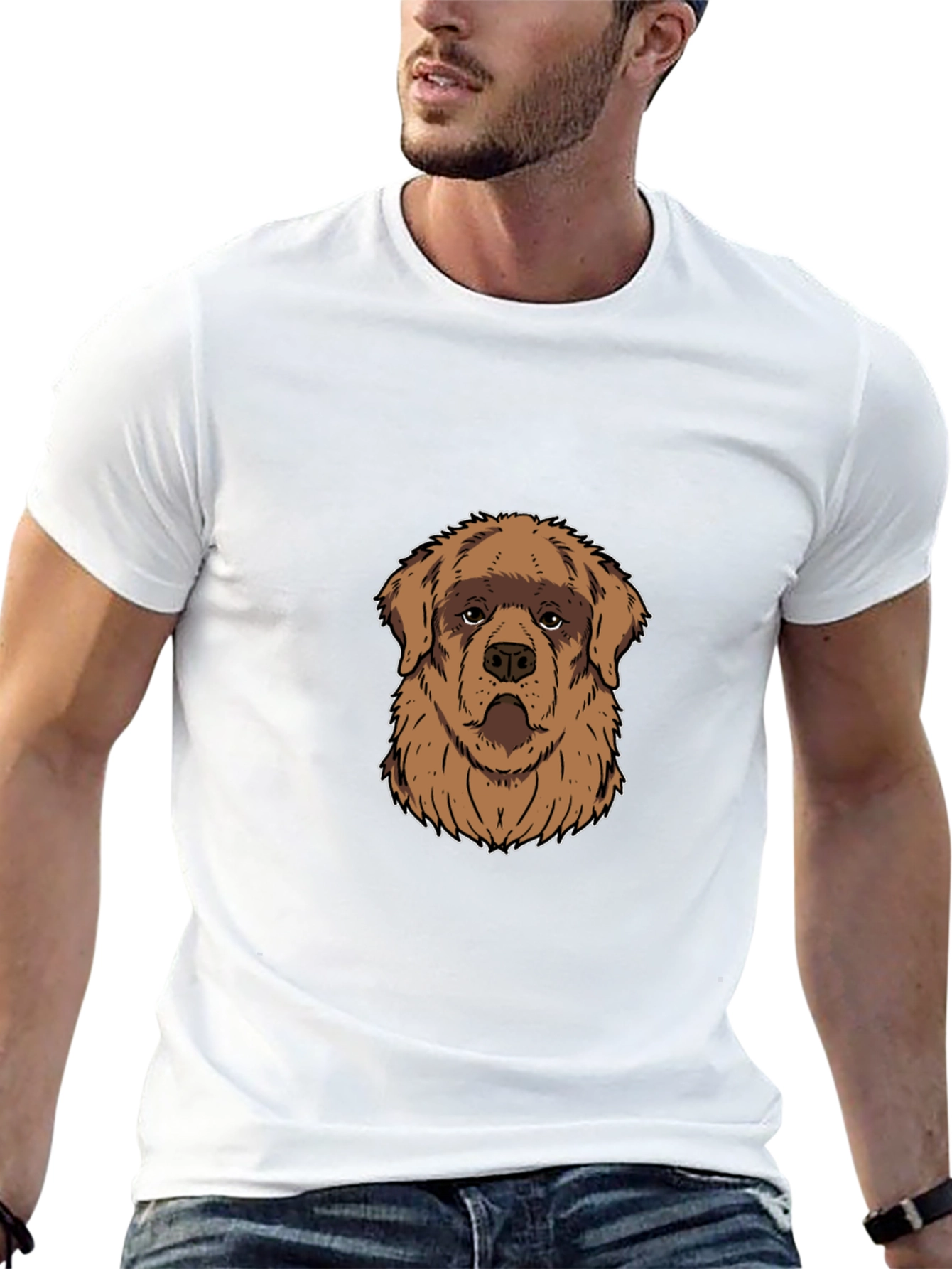Dog Graphic Black T-Shirt - Casual Style