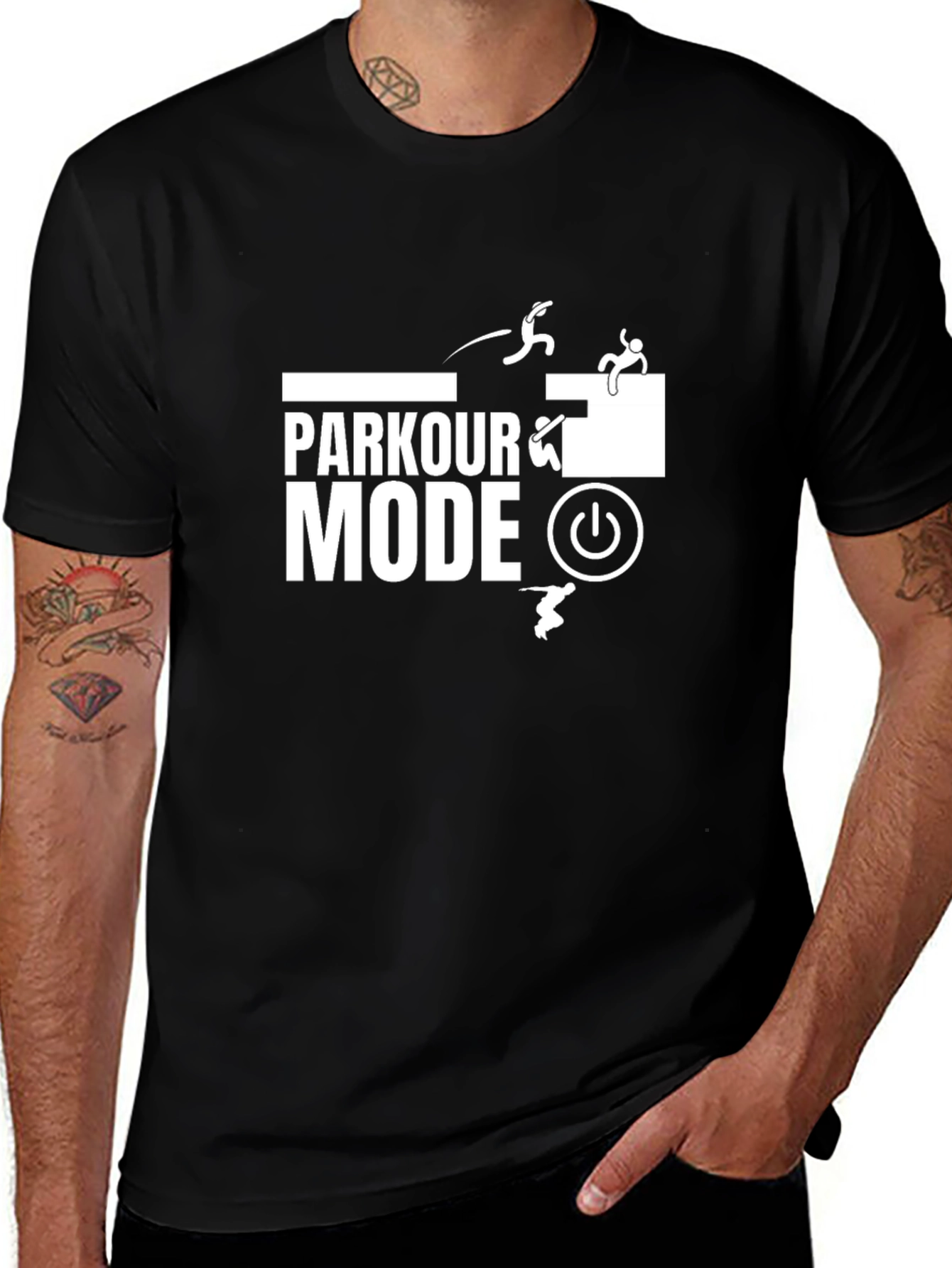 Parkour Mode Black T-Shirt