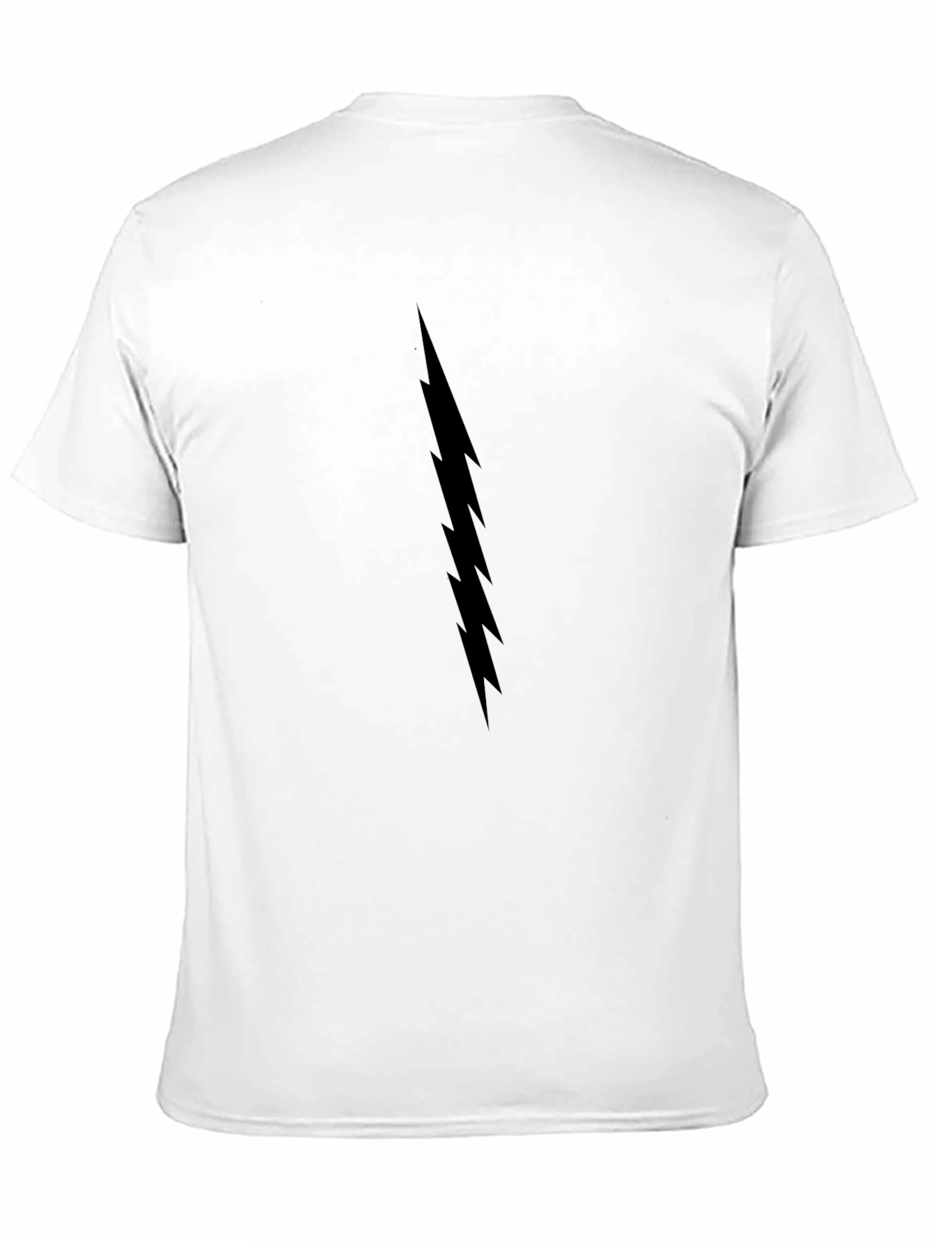Black T-Shirt with Lightning Bolt Graphic