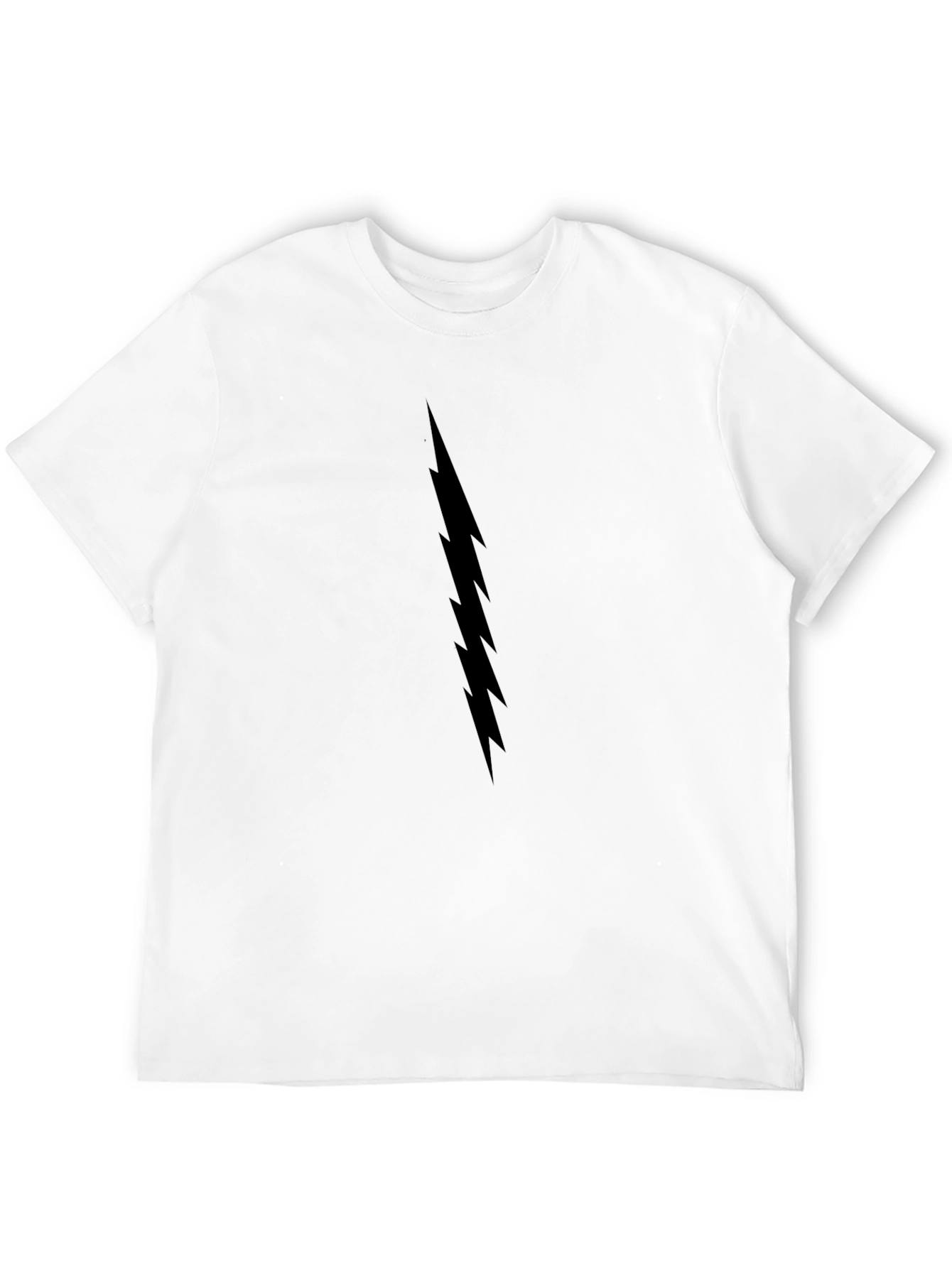 Black T-Shirt with Lightning Bolt Graphic