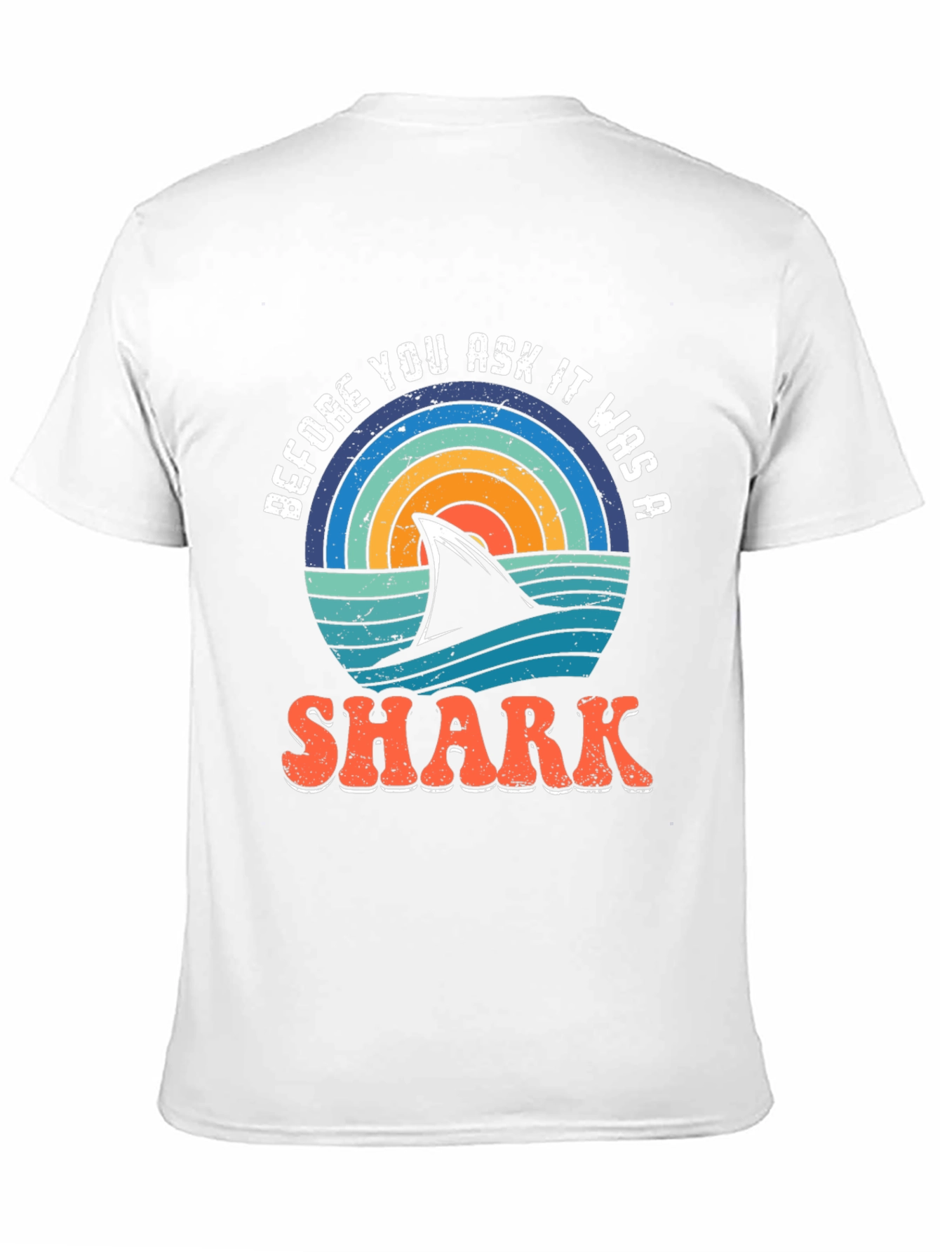 Retro Shark Graphic T-Shirt - Before You Ask